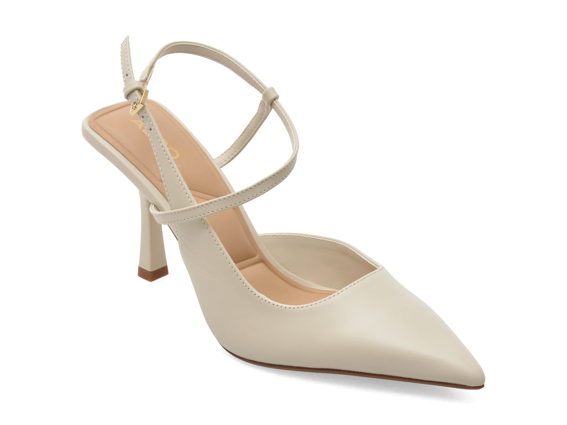 Pantofi eleganti ALDO albi, BRUNETTE 121, din piele naturala