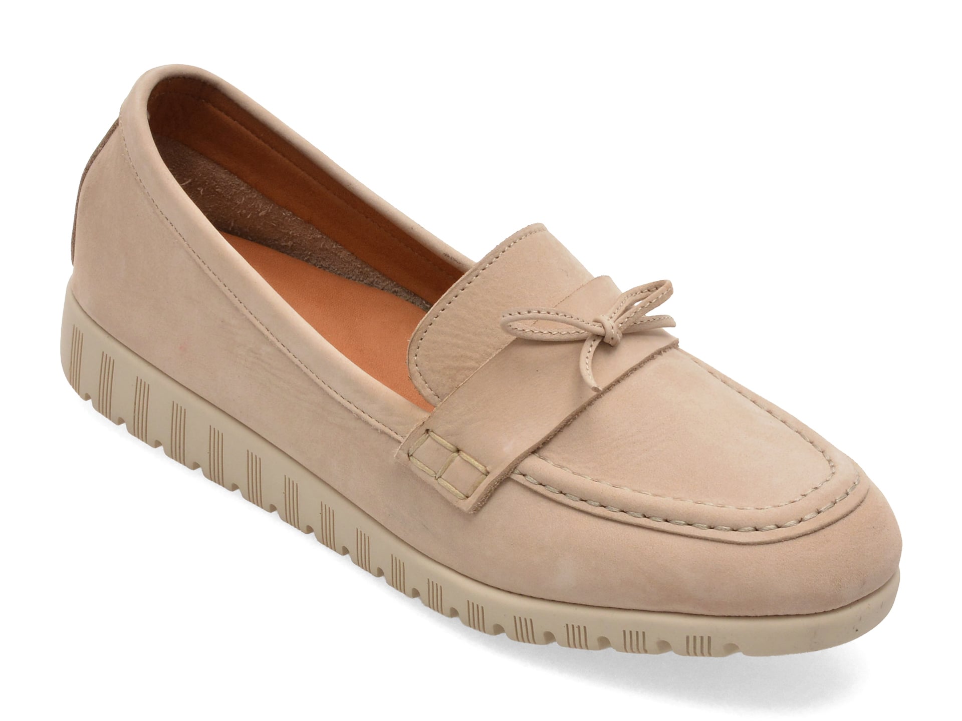 Mocasini IMAGE bej, 261007, din nabuc