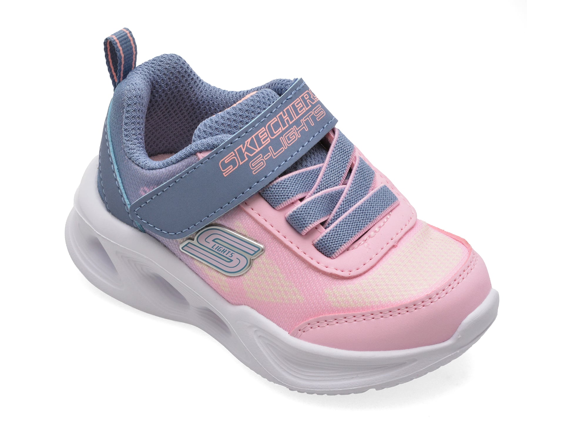 Pantofi sport SKECHERS roz, SOLA GLOW, din material textil