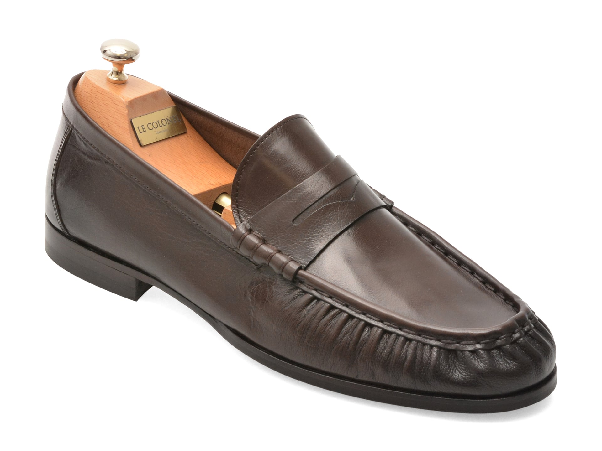 Mocasini eleganti LE COLONEL maro, 68434, din piele naturala