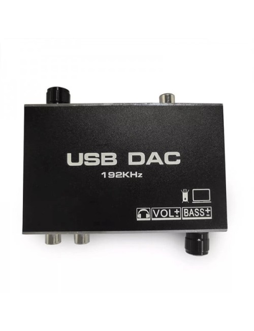 Convertor audio DAC, conversie semnal digital-analog, optical la LR/aux , cu suport USB pentru transmiterea semnalului player-ul