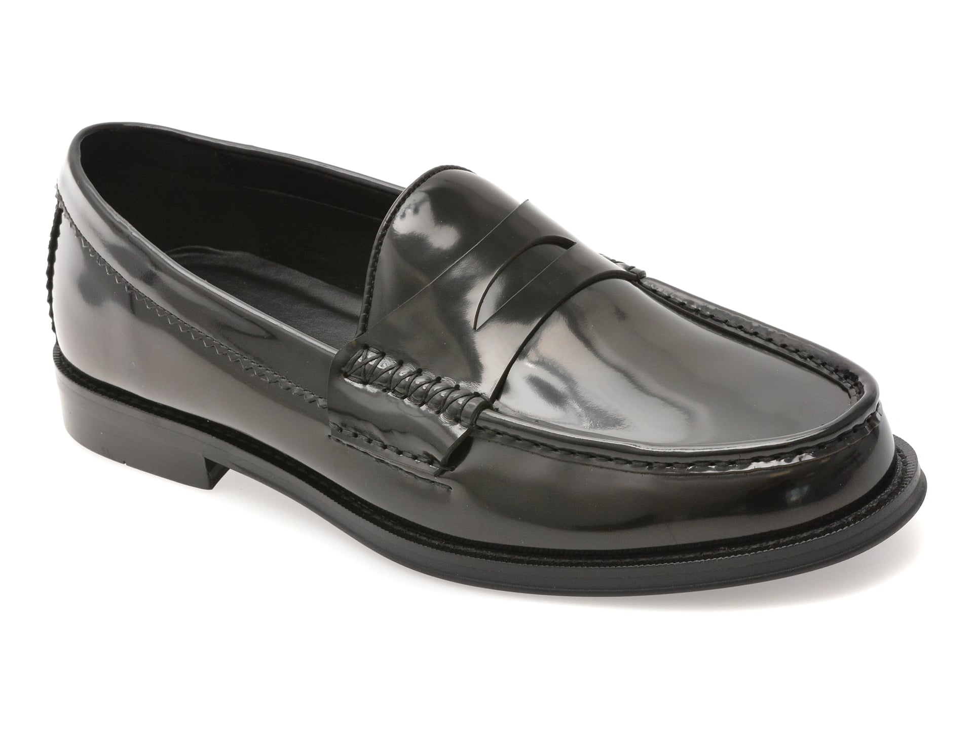 Mocasini ALDO negri, LUDOVIK 001, din piele naturala
