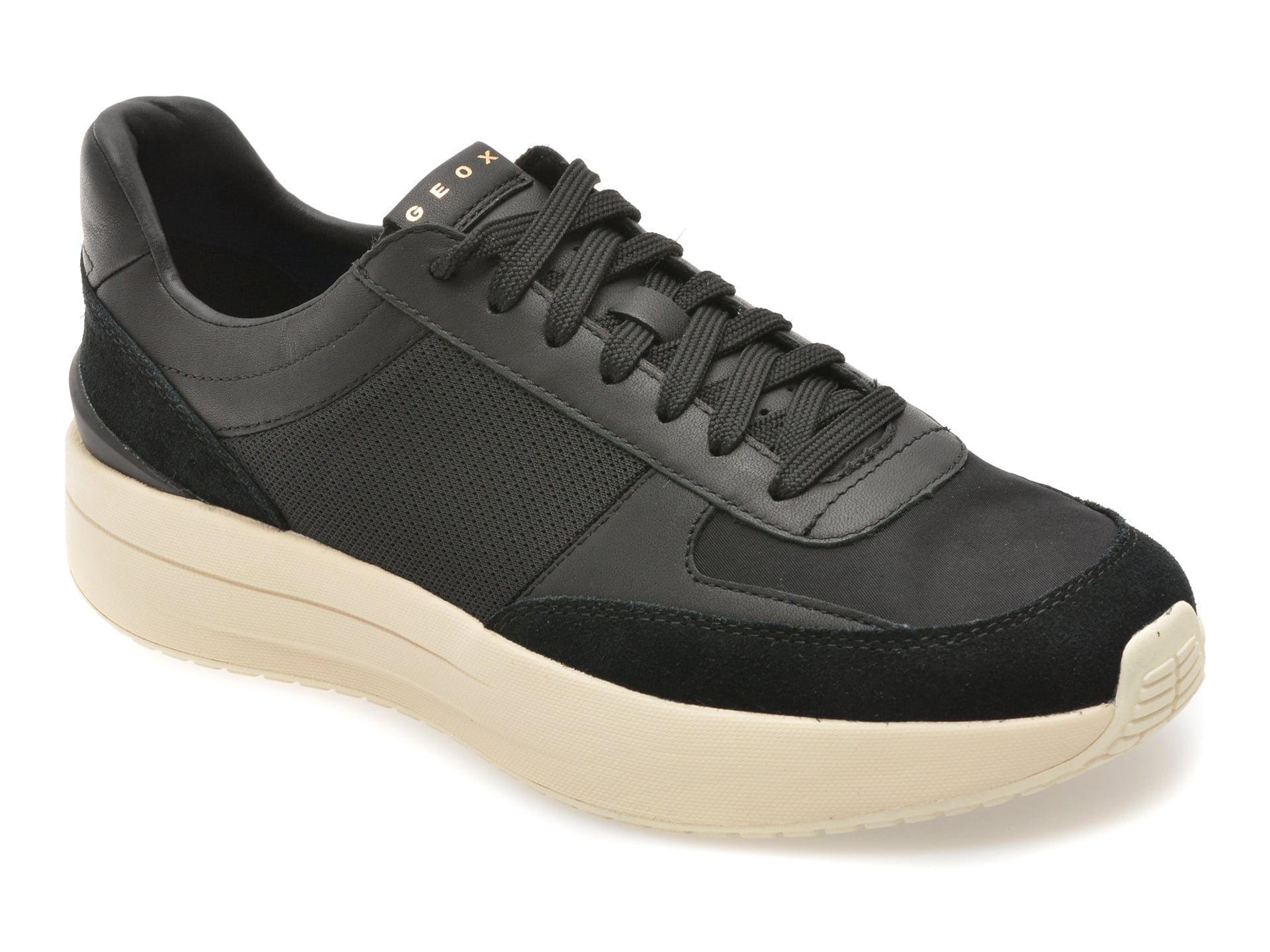 Pantofi sport GEOX negri, U656KA, din material textil