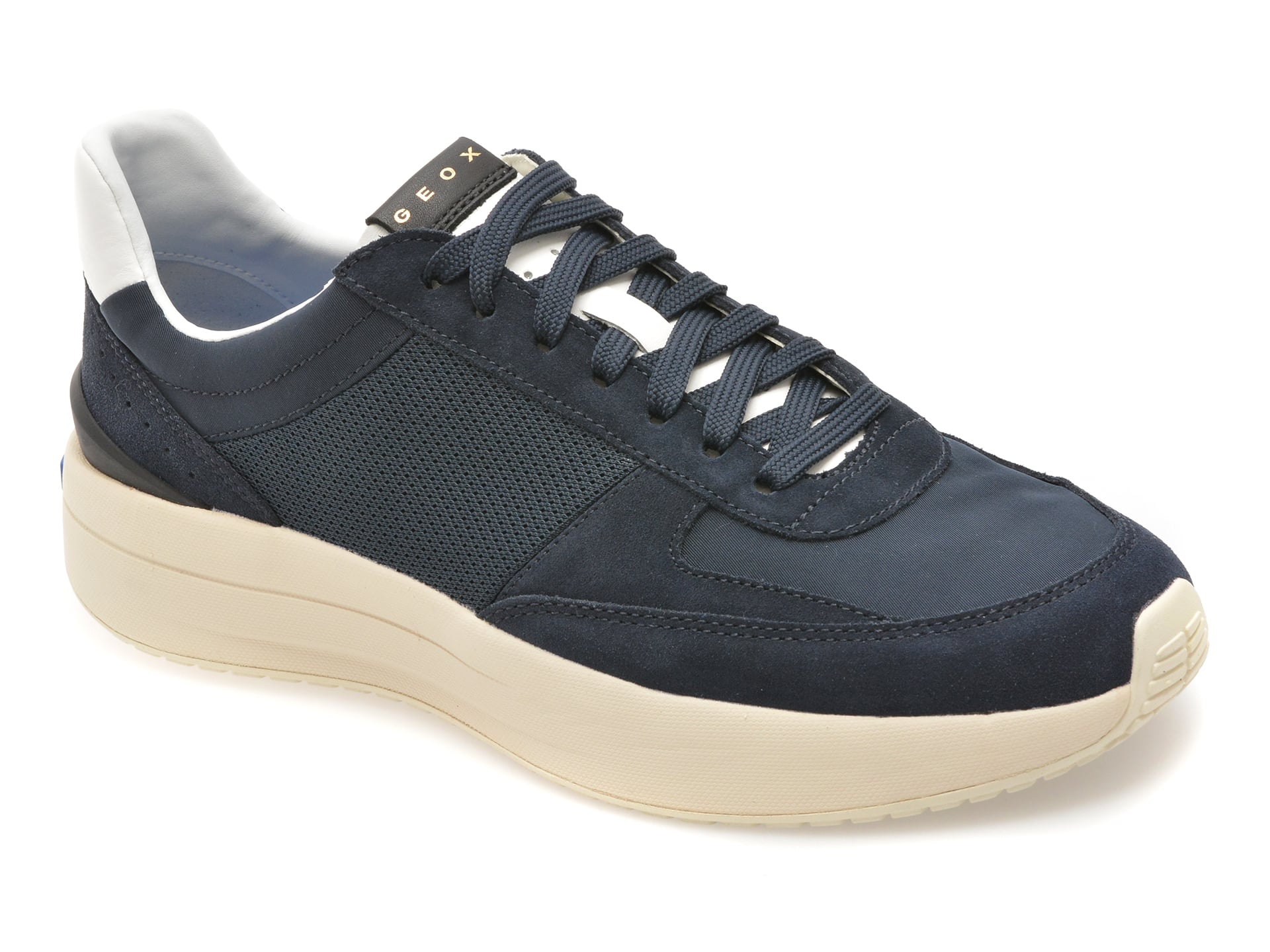 Pantofi sport GEOX bleumarin, U656KA, din material textil si piele naturala