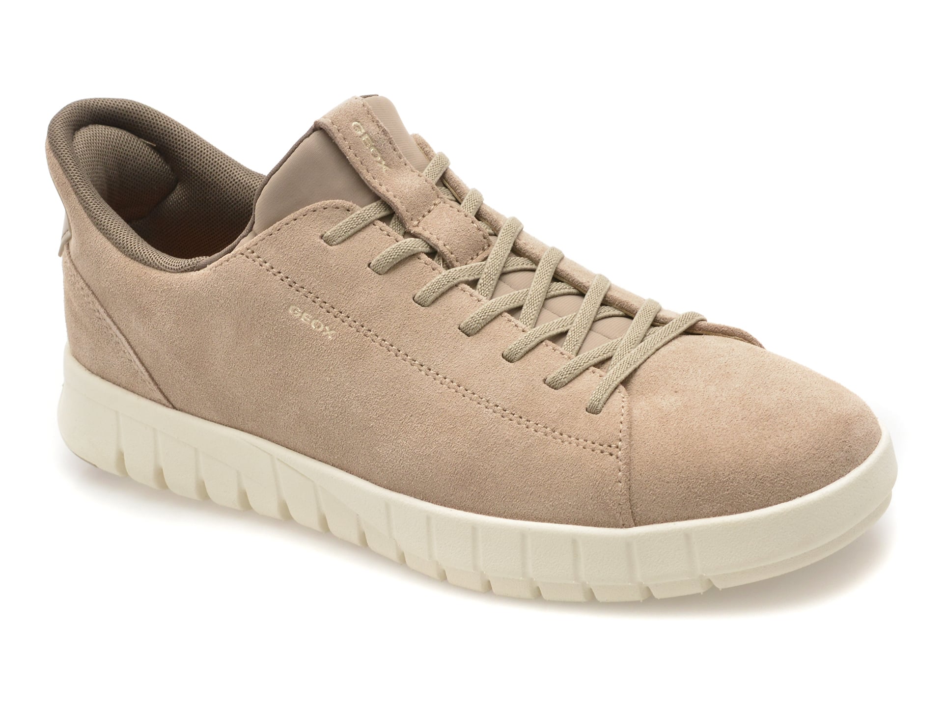 Pantofi sport GEOX bej, U65MAA, din piele intoarsa