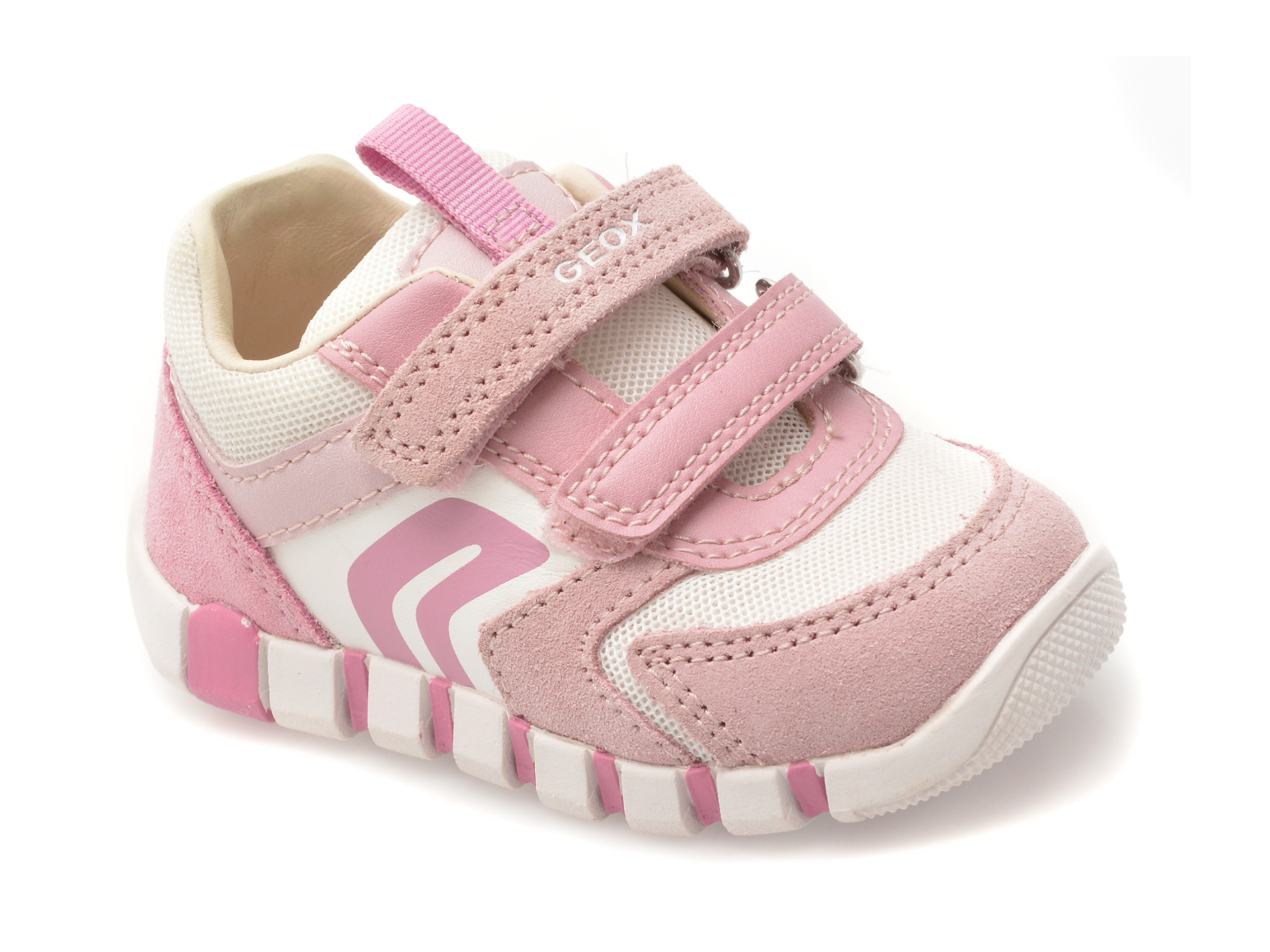 Pantofi sport GEOX roz, B3558C, din material textil si piele naturala