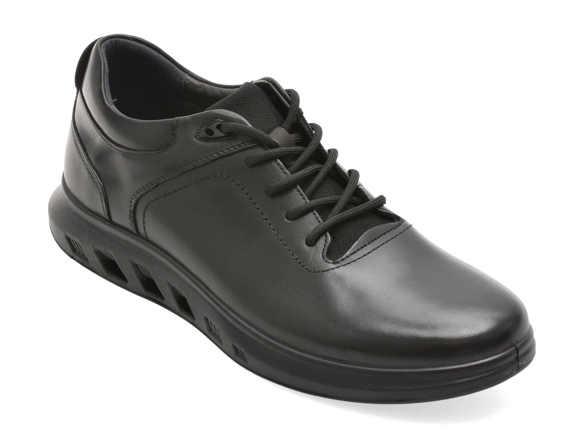 Pantofi OTTER negri, 321809, din piele naturala