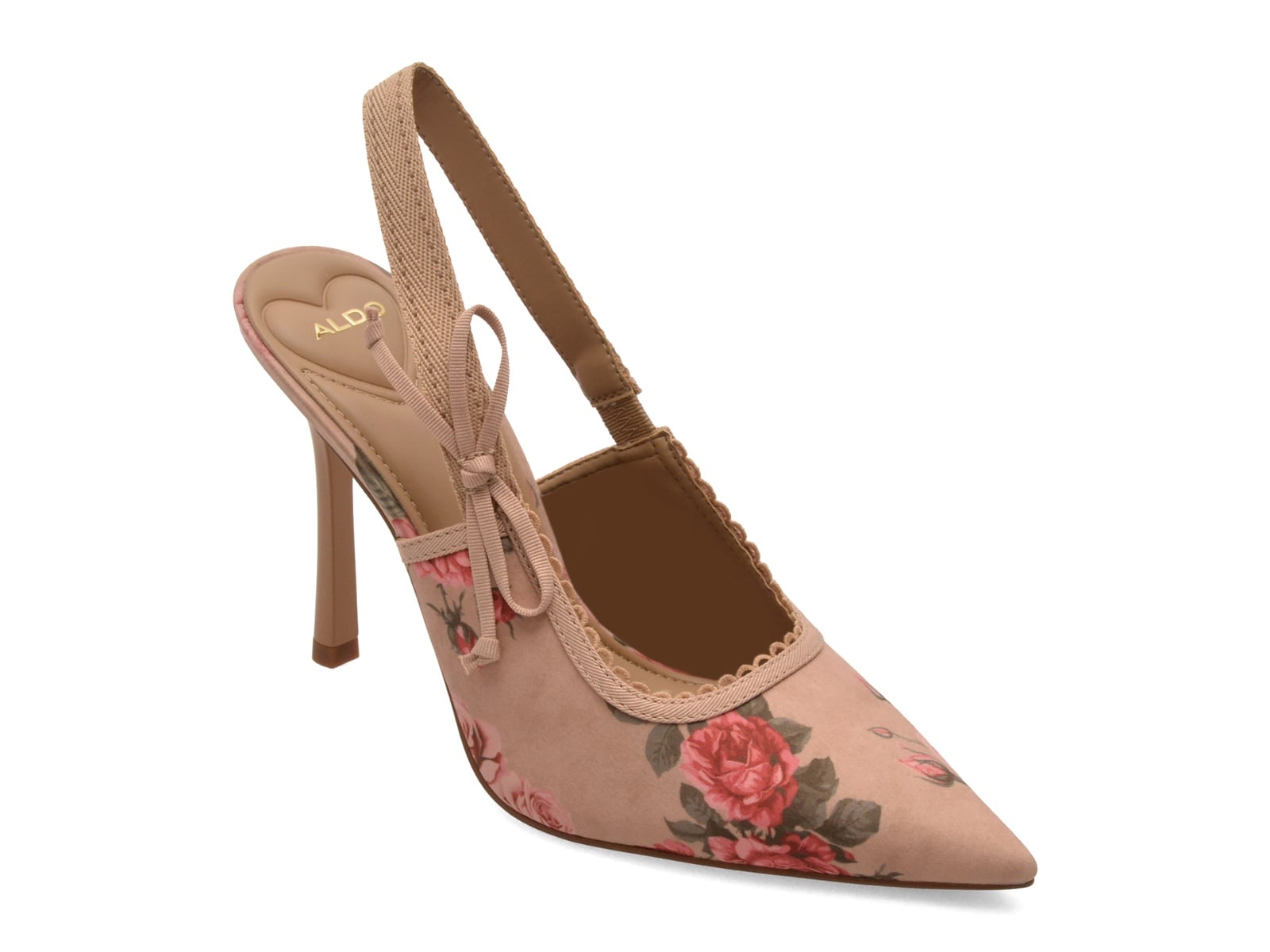 Pantofi eleganti ALDO bej, HENNIE 287, din material textil