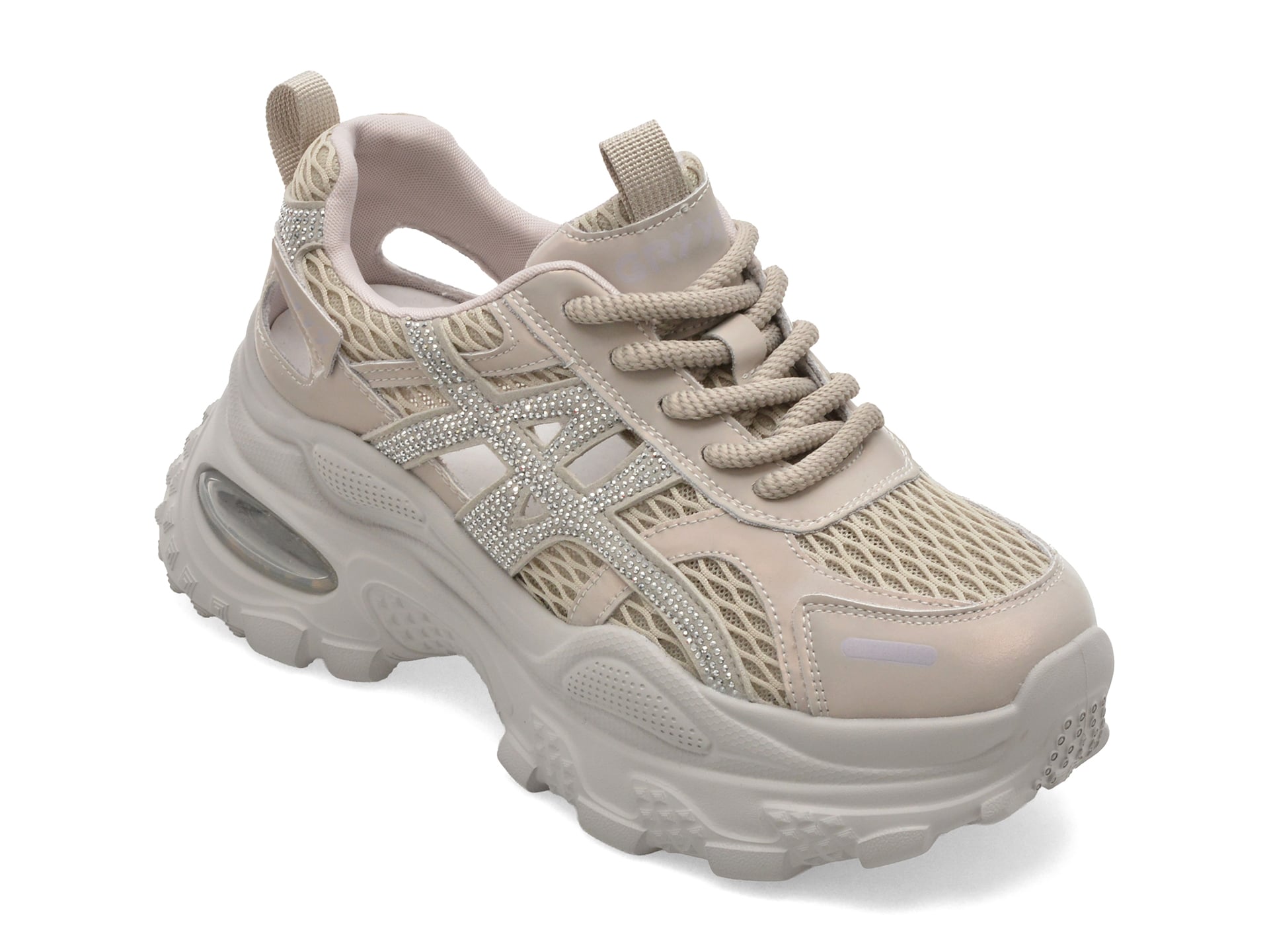 Pantofi sport GRYXX nude, 979, din piele naturala