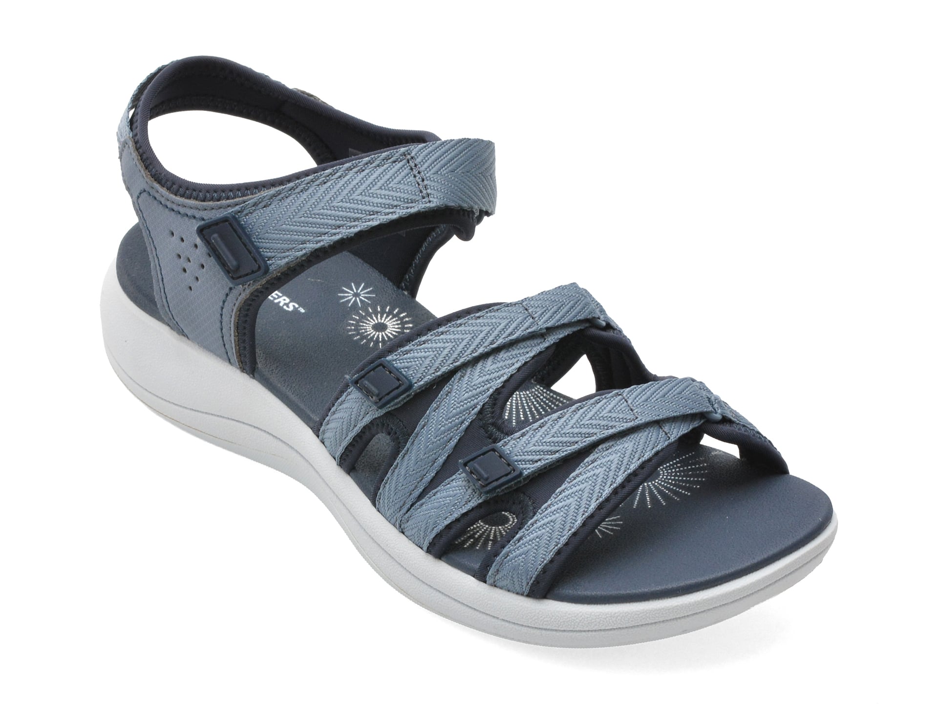 Sandale CLARKS bleumarin, MIRA MADI, din material textil