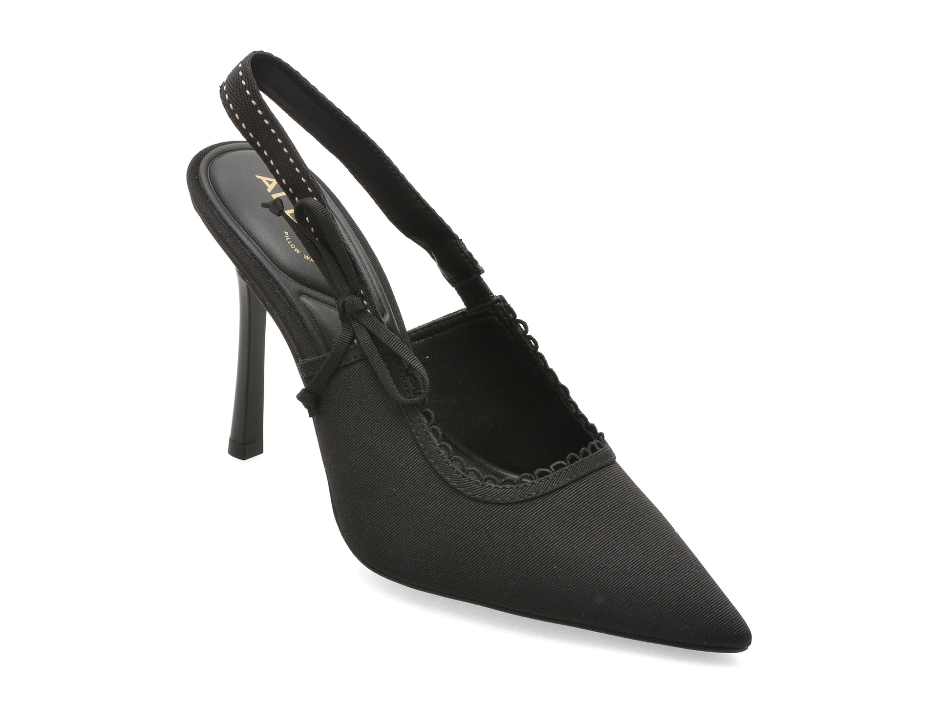 Pantofi eleganti ALDO negri, HENNIE 007, din material textil