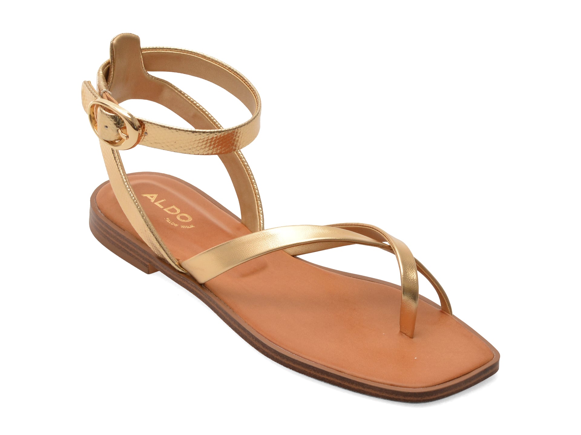 Sandale ALDO aurii, DARESSI 711, din piele ecologica