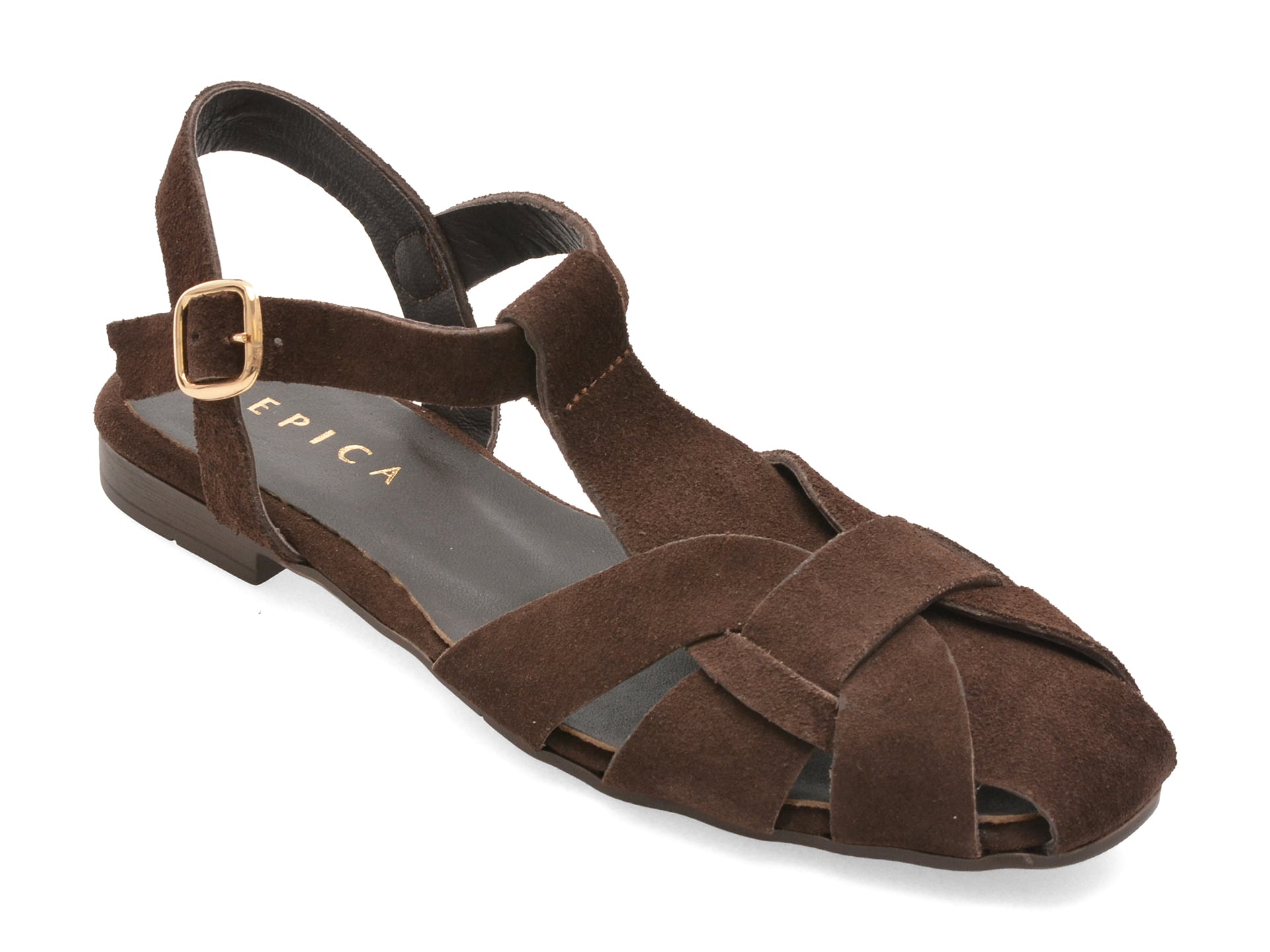Sandale EPICA maro, 67, din piele intoarsa