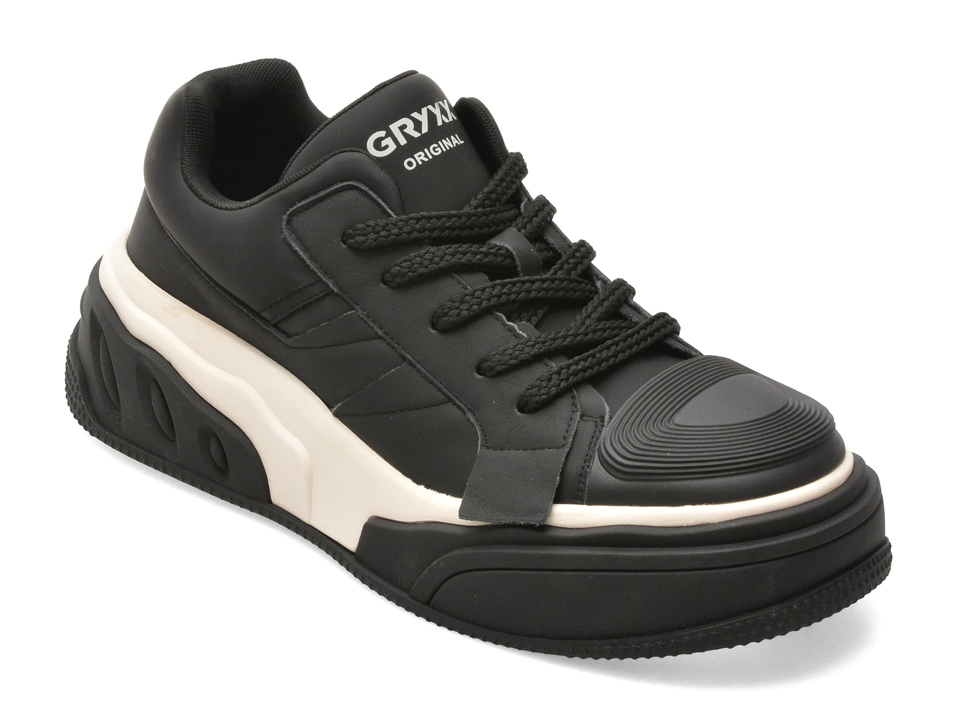 Pantofi sport GRYXX negri, 66608, din piele naturala