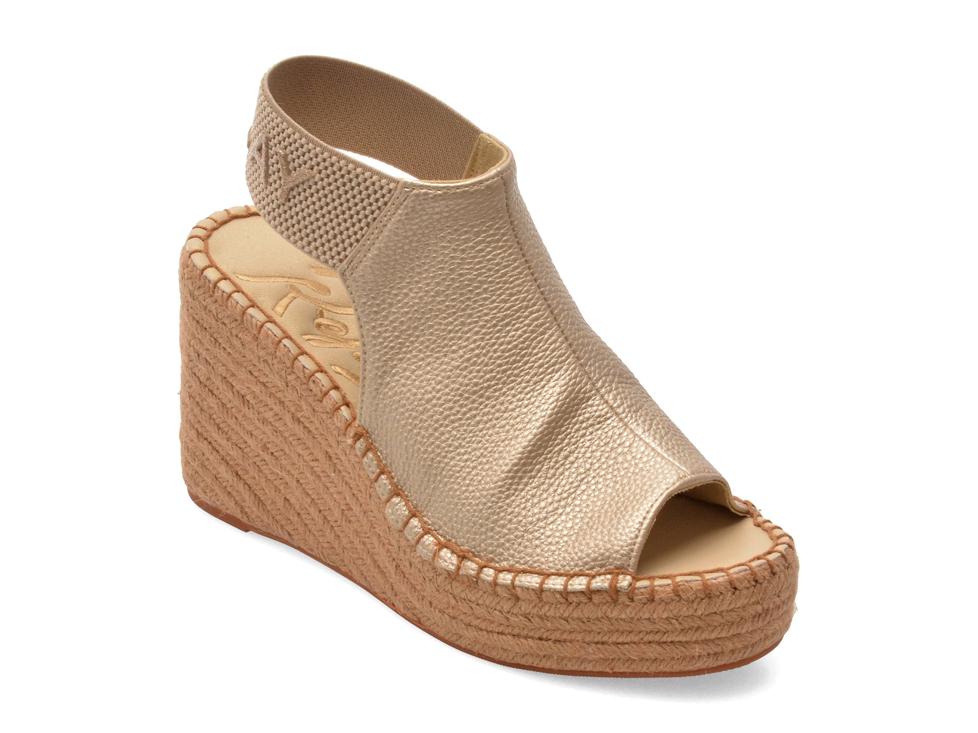 Sandale REPLAY aurii, WP4G08S, din piele ecologica