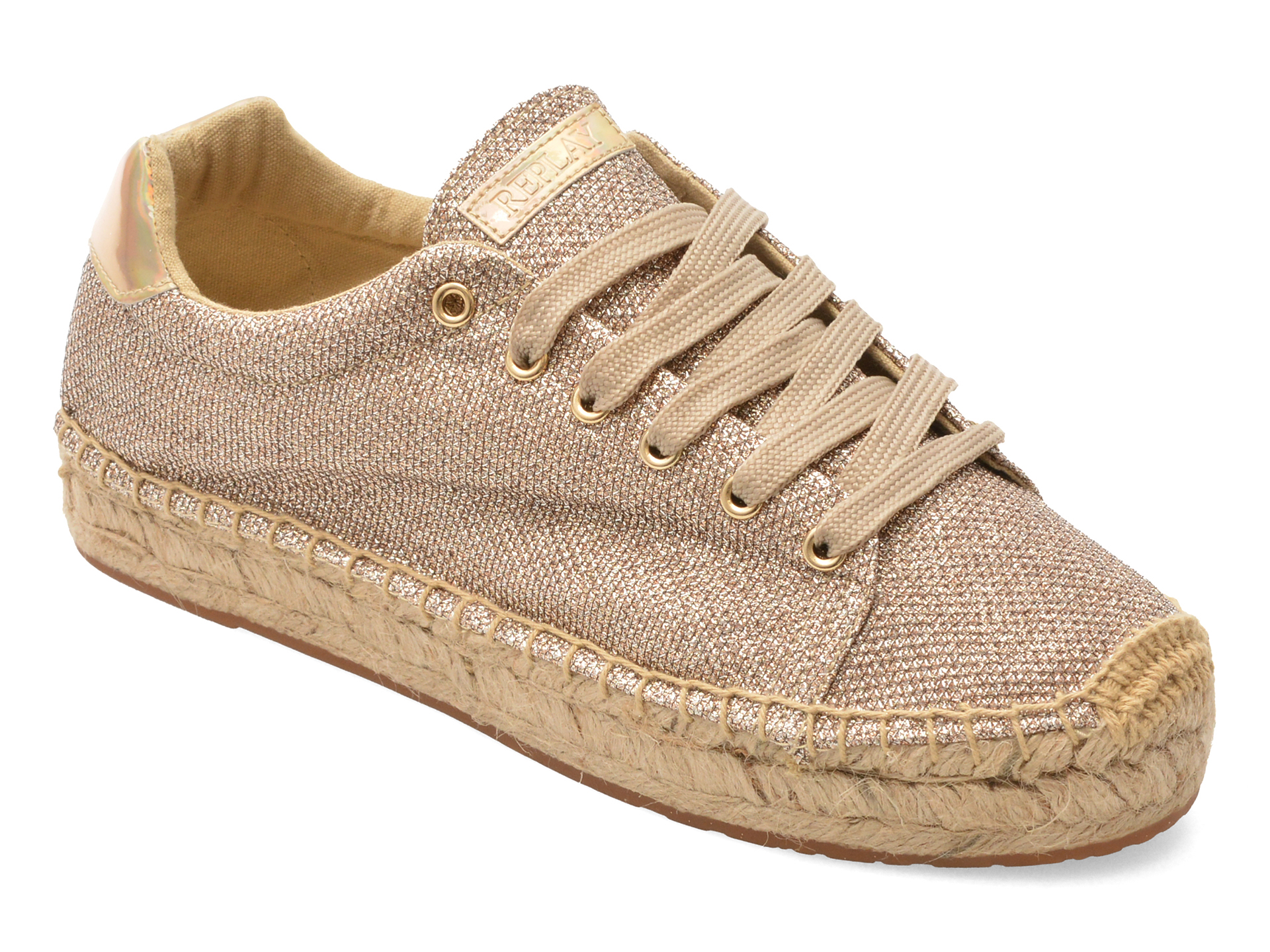 Pantofi REPLAY argintii, WF2224S, din piele ecologica