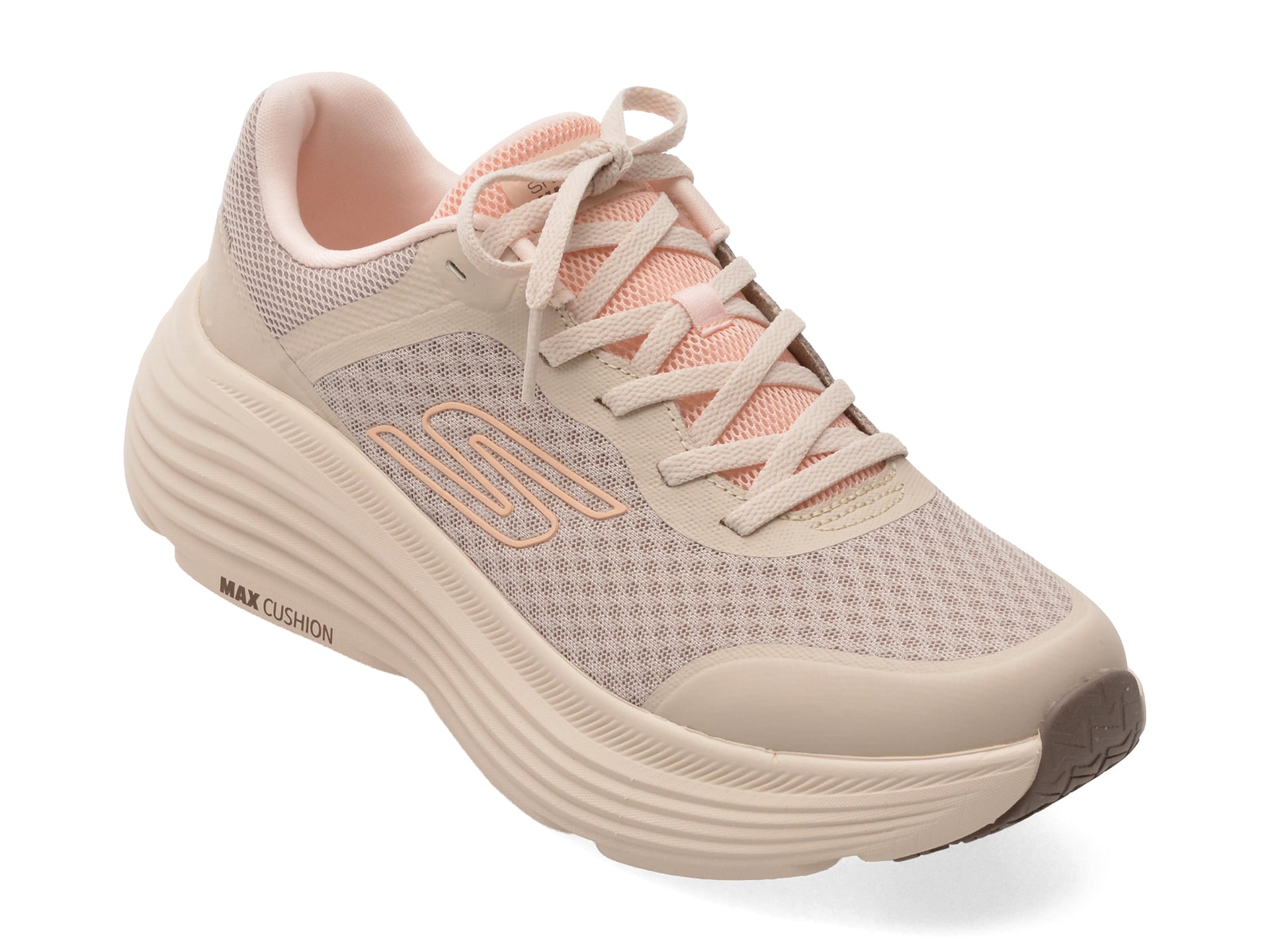 Pantofi sport SKECHERS nude, MAX CUSHIONING ENDEAVOUR, din material textil
