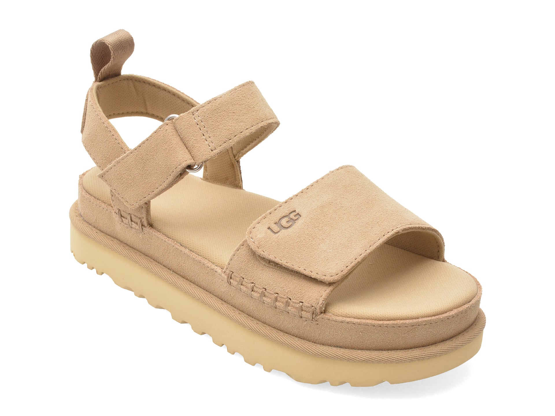 Sandale UGG gri, GOLDEN STAR, din piele intoarsa