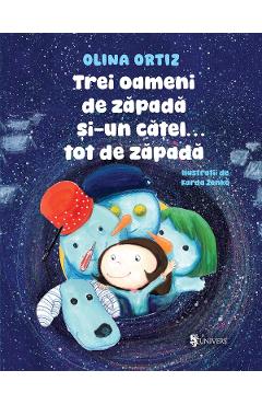 Trei oameni de zapada si-un catel tot de zapada - Olina Ortiz