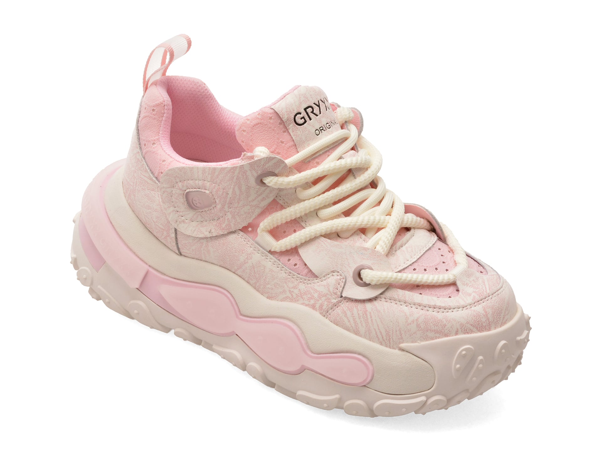 Pantofi sport GRYXX roz, 5373, din material textil si piele naturala