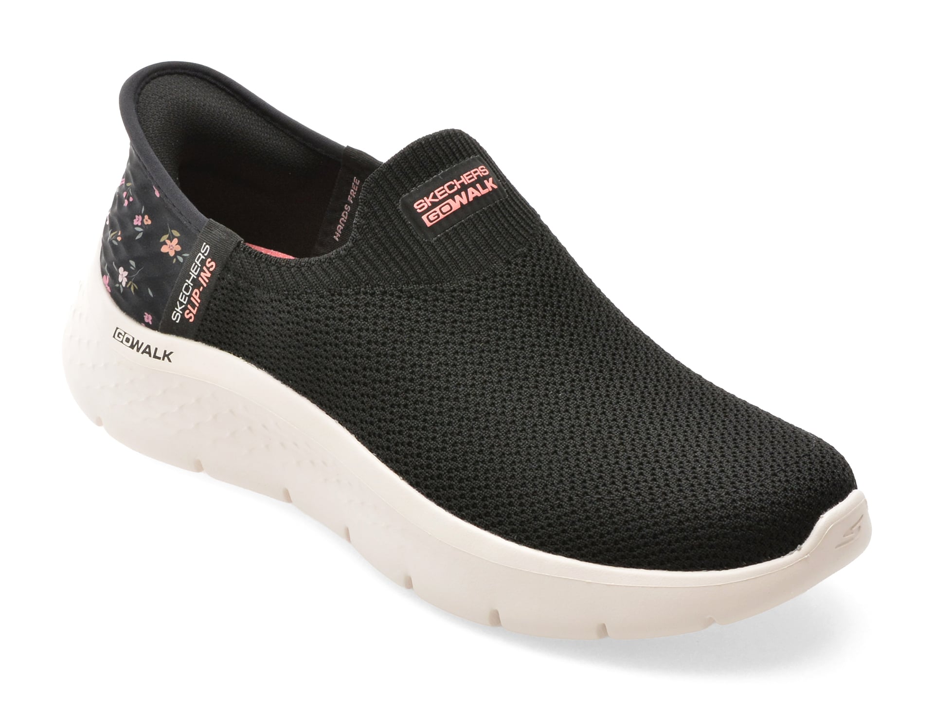 Pantofi sport SKECHERS negri, GO WALK FLEX, din material textil