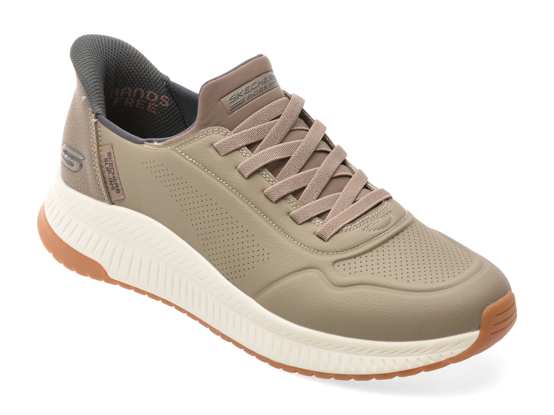 Pantofi sport SKECHERS gri, BOBS SQUAD 4, din piele ecologica