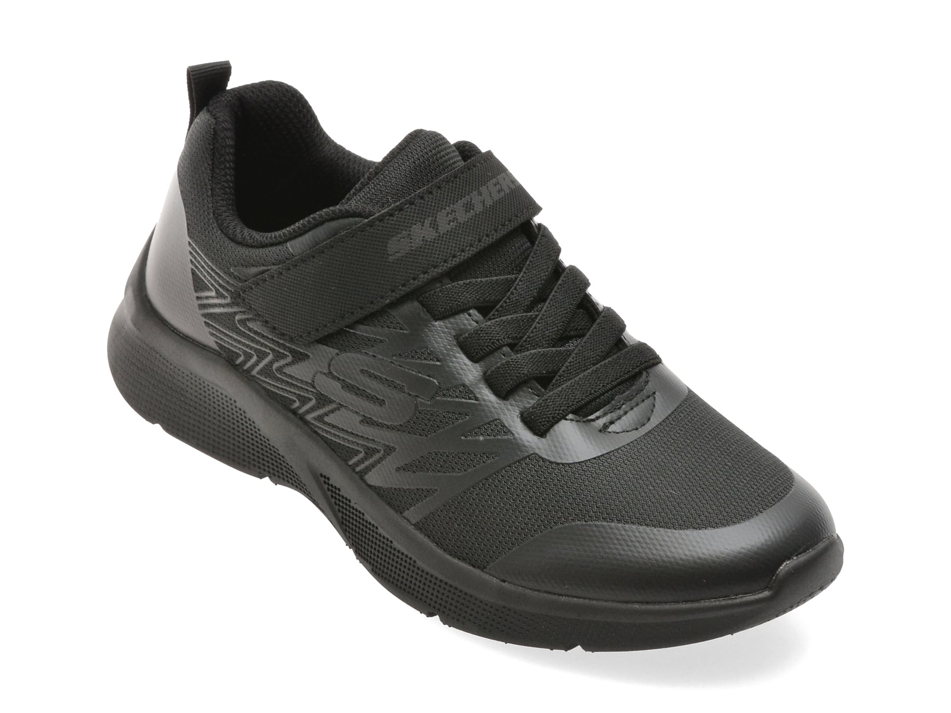 Pantofi sport SKECHERS negri, MICROSPEC, din material textil