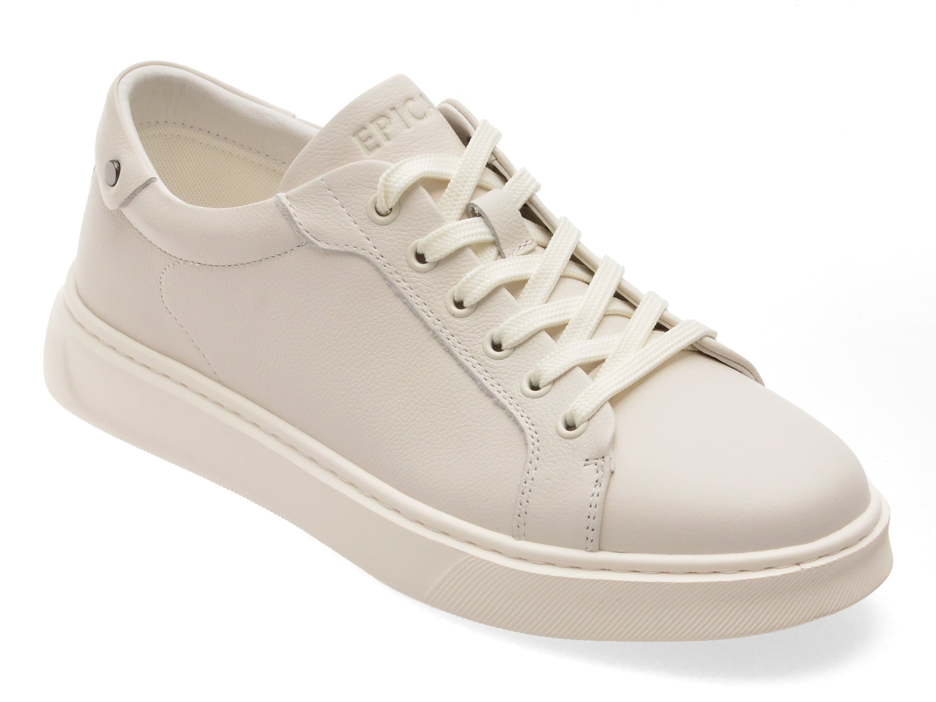 Pantofi sport EPICA albi, 59960, din piele naturala
