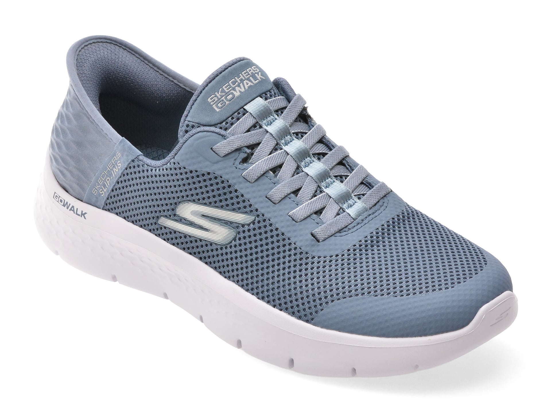 Pantofi sport SKECHERS albastri, GO WALK FLEX, din material textil
