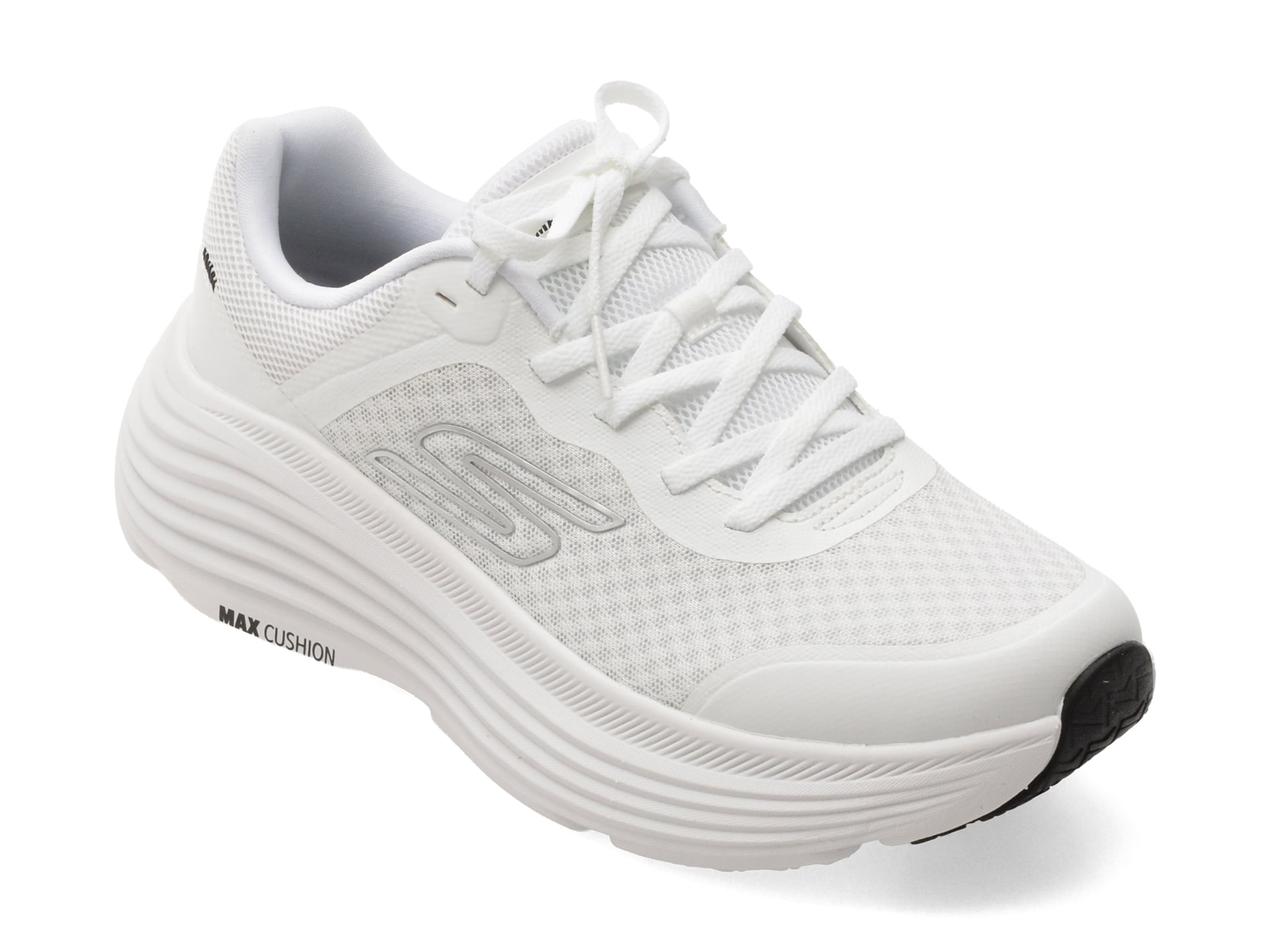 Pantofi sport SKECHERS albi, MAX CUSHIONING ENDEAVOUR, din material textil