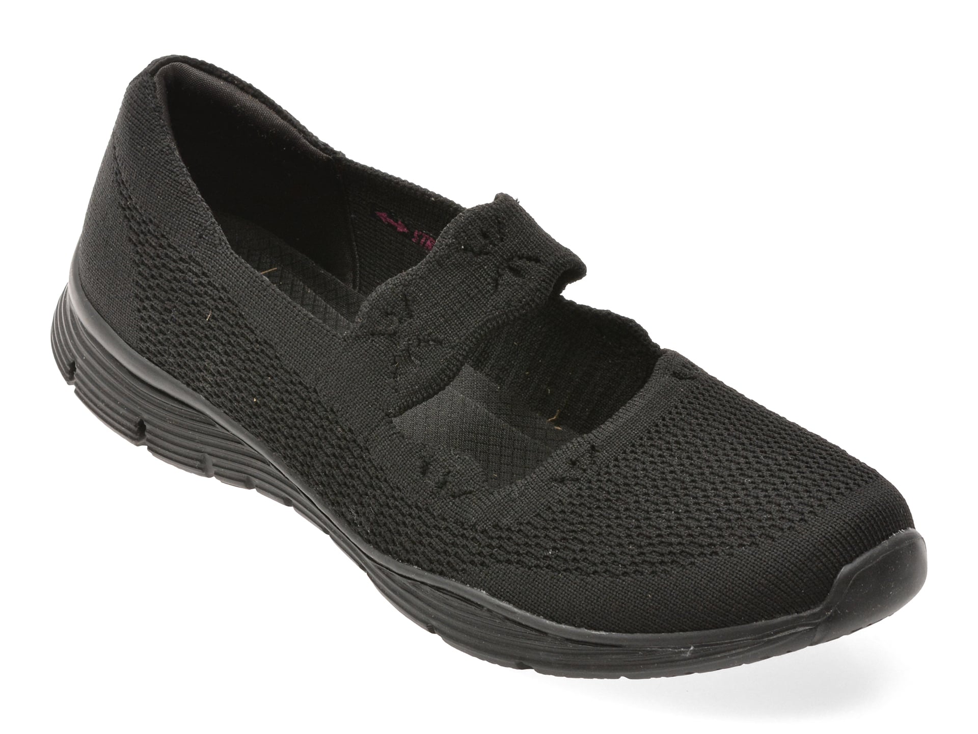 Pantofi sport SKECHERS negri, SEAGER, din material textil