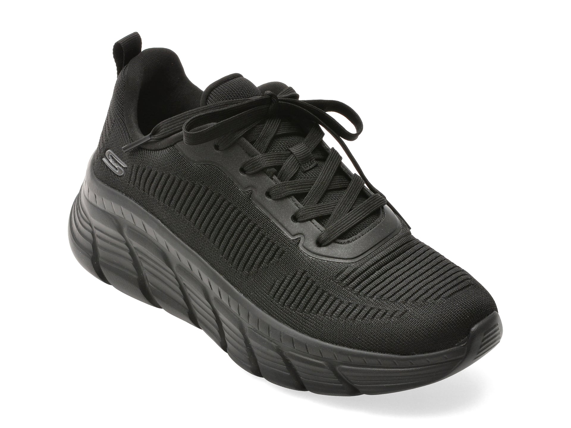 Pantofi sport SKECHERS negri, BOBS B FLEX HI, din material textil