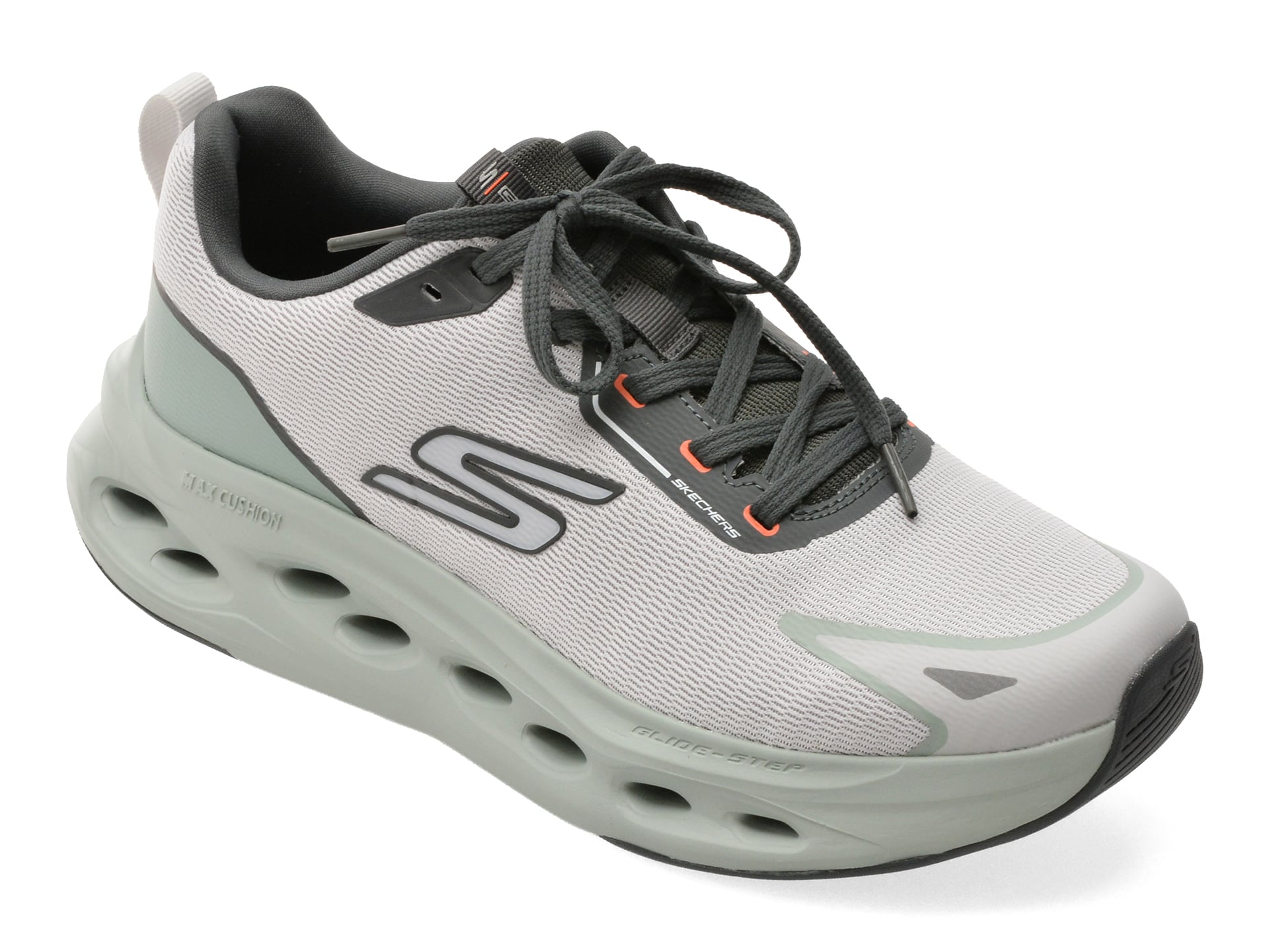 Pantofi sport SKECHERS gri, MAX CUSHIONING GLIDE-STEP, din material textil