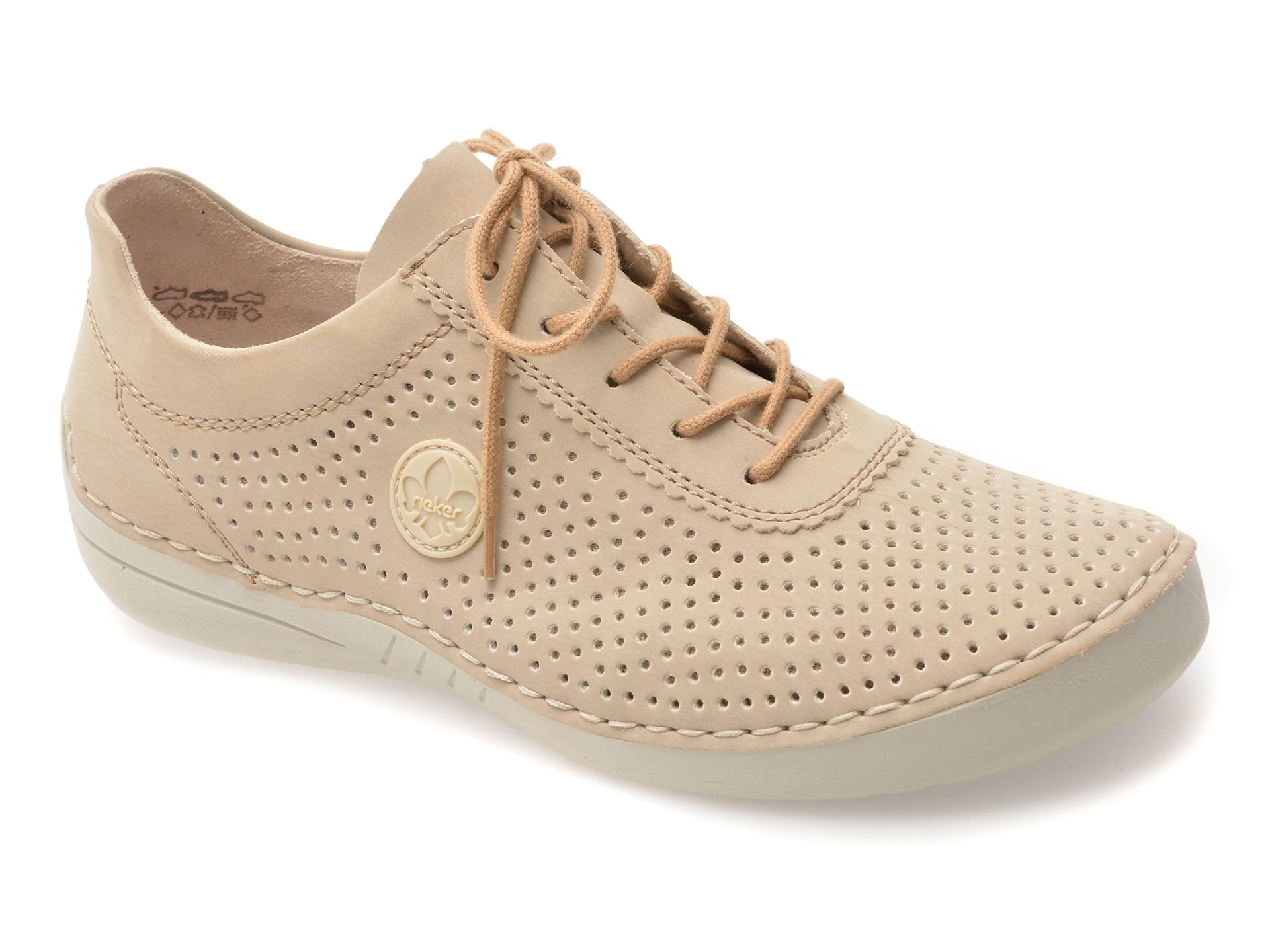 Pantofi RIEKER bej, 52546, din piele ecologica
