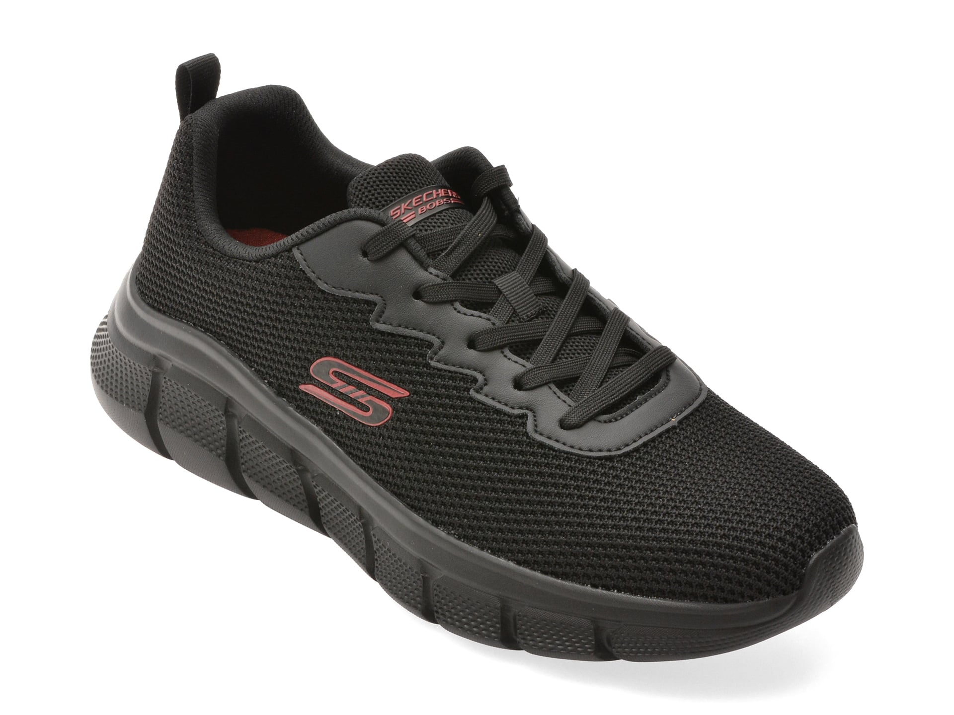 Pantofi sport SKECHERS negri, BOBS B FLEX, din material textil