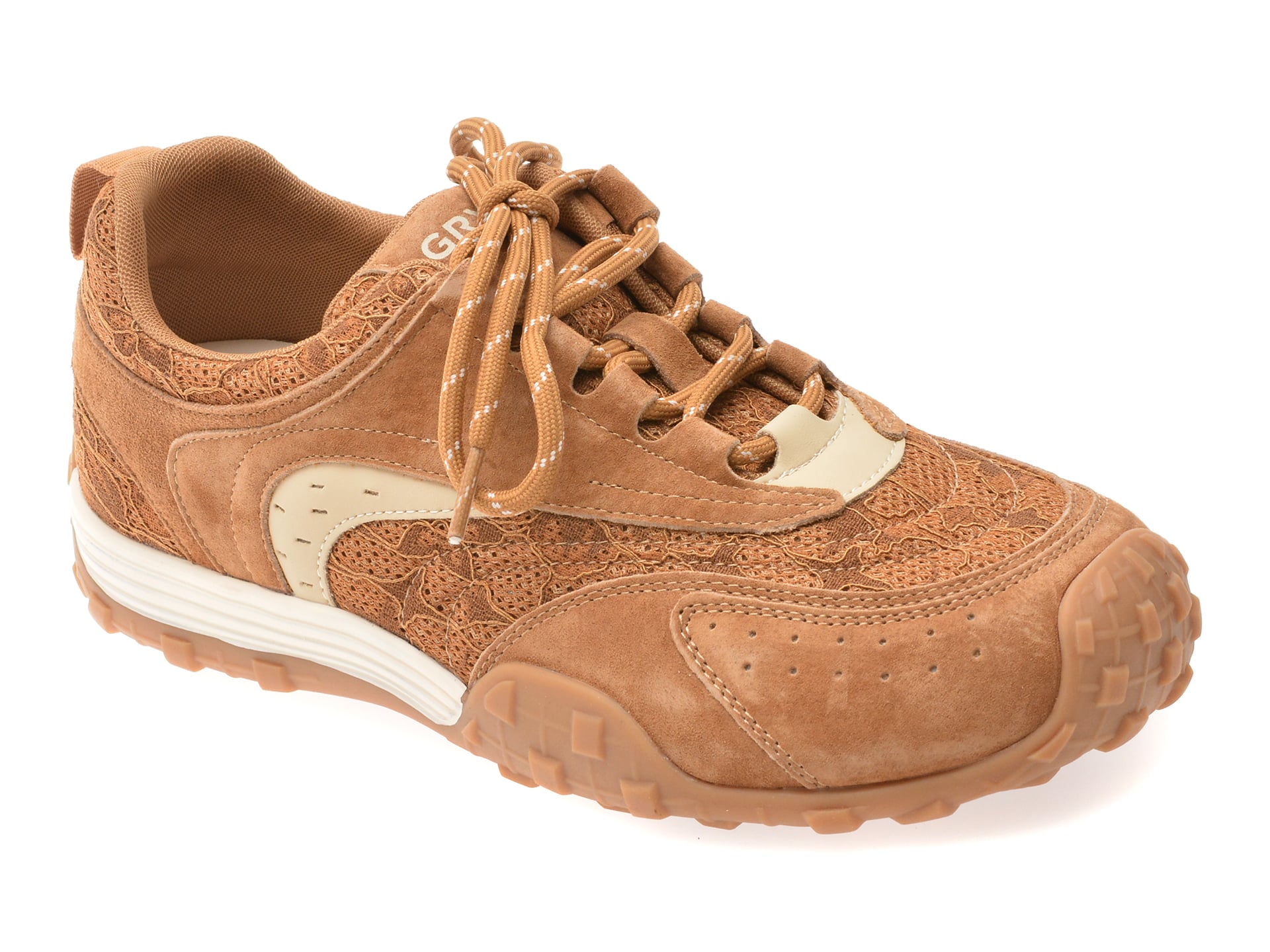 Pantofi sport GRYXX maro, 6235, din material textil si piele naturala