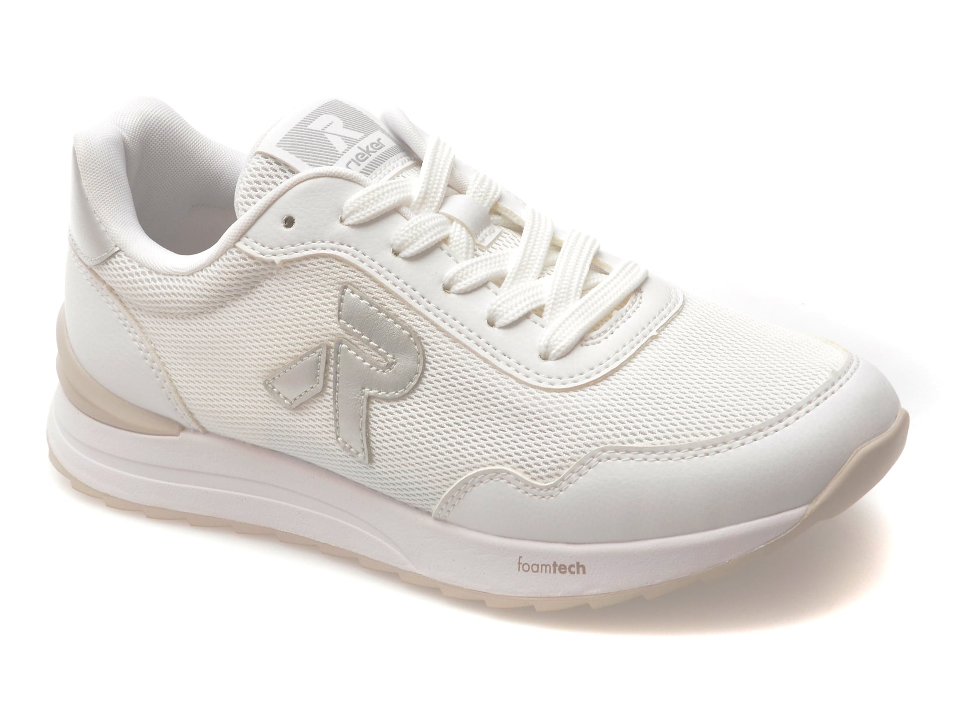 Pantofi sport RIEKER albi, W2404, din material textil