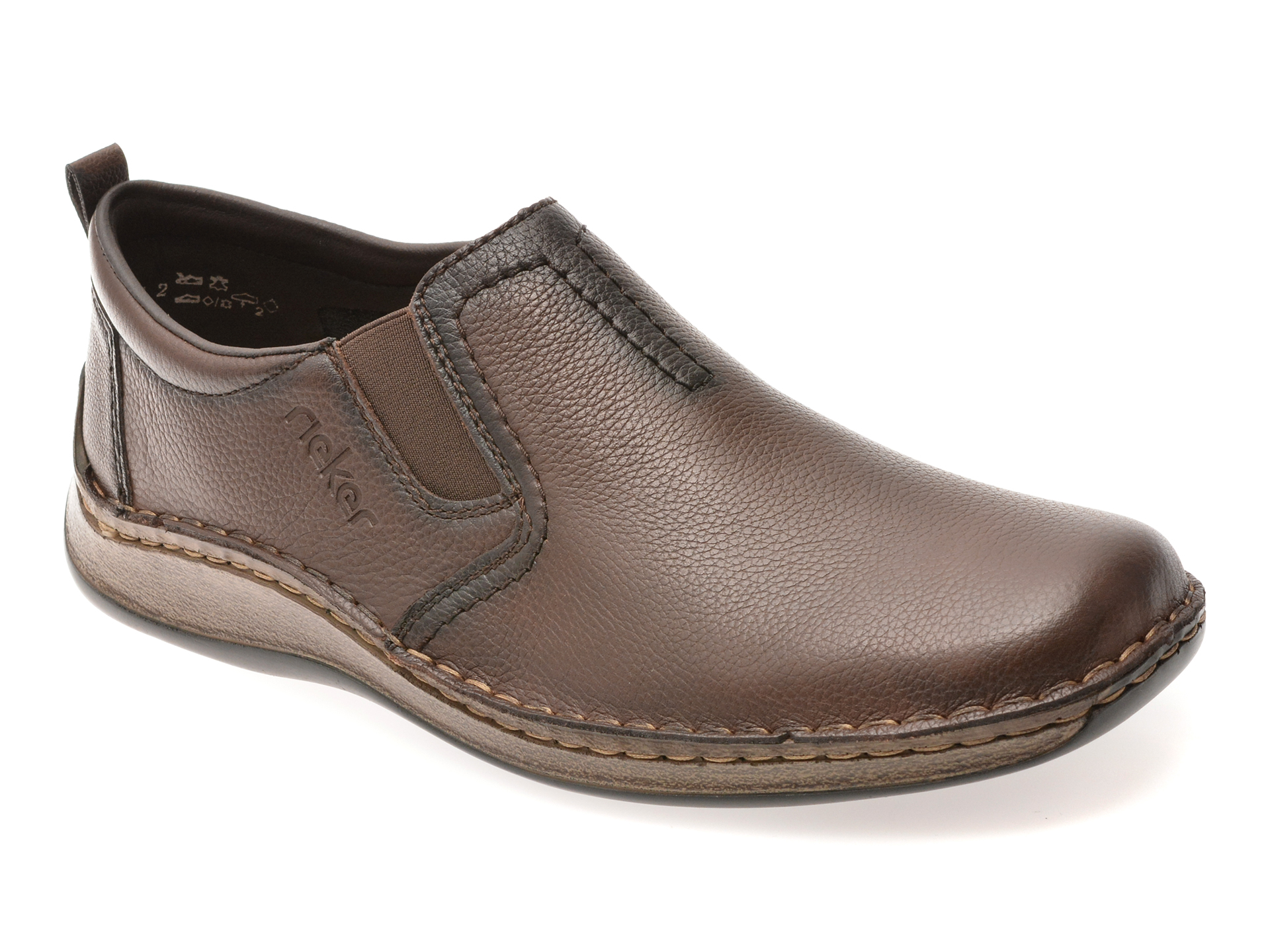 Pantofi RIEKER maro, 5264, din piele naturala