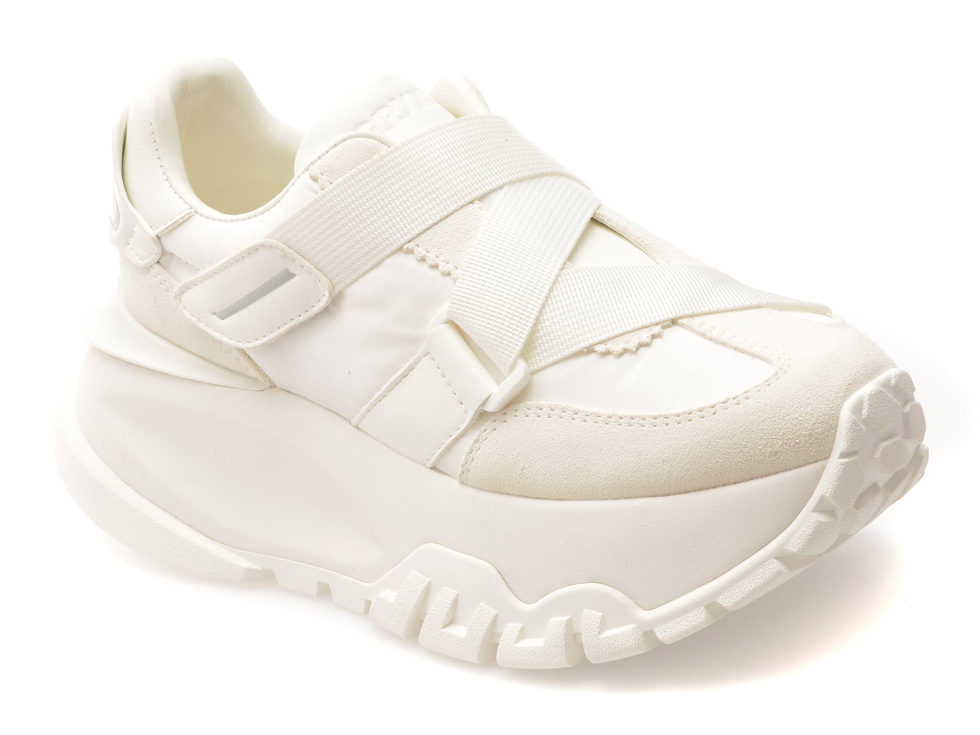 Pantofi sport GRYXX albi, 8926A, din material textil si piele naturala