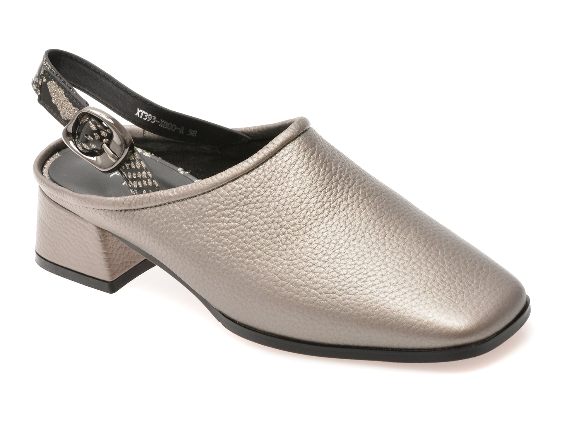 Pantofi EPICA gri, XT393, din piele naturala