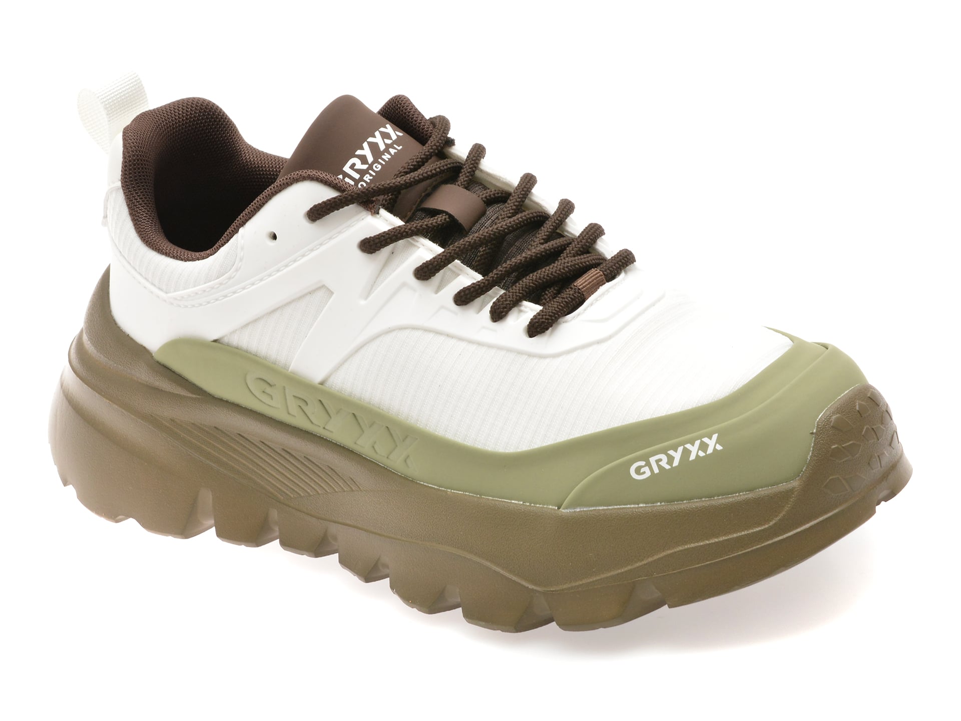 Pantofi sport GRYXX albi, 9867, din material textil