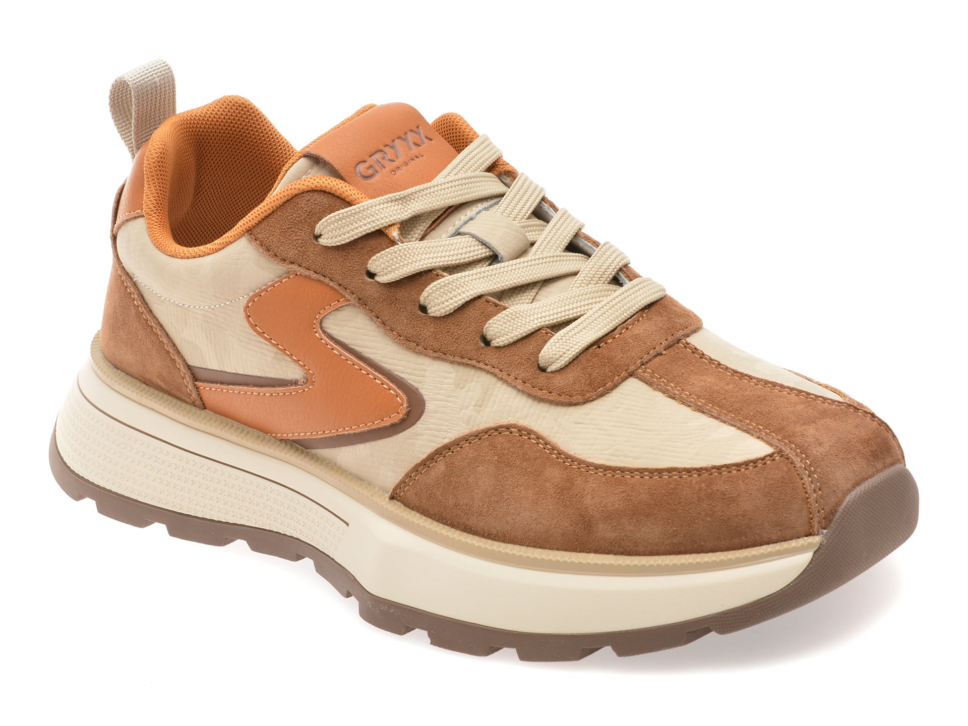 Pantofi sport GRYXX bej, 160723, din piele naturala
