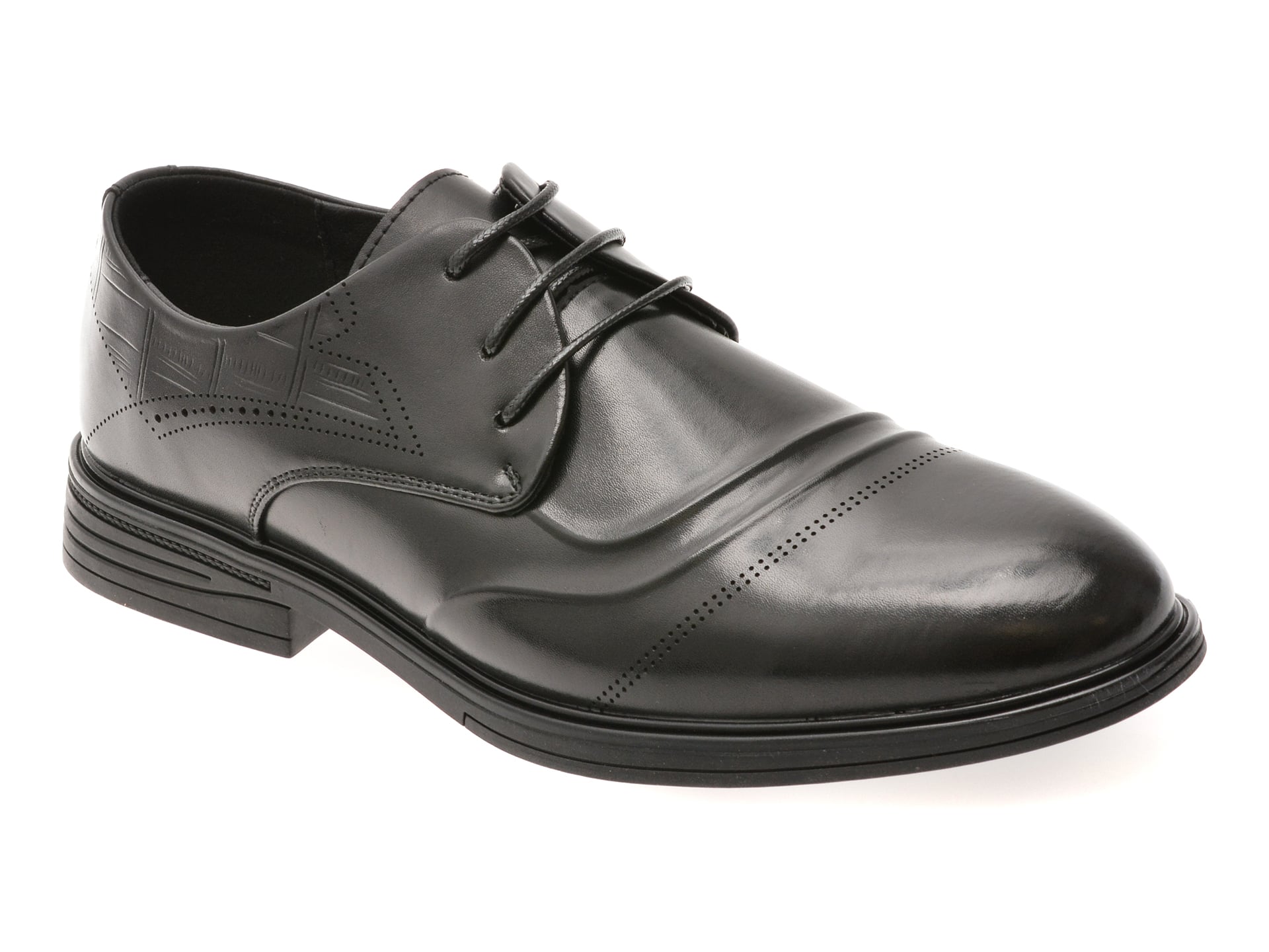 Pantofi eleganti BITE THE BULLET negri, T86192, din piele naturala
