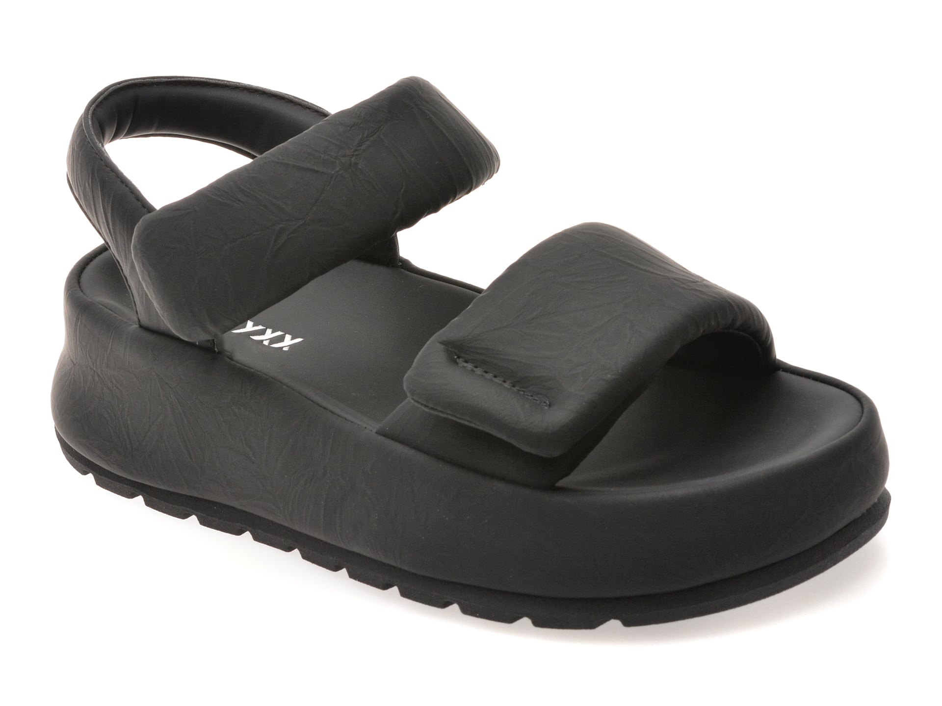 Sandale GRYXX negre, AG80006, din piele ecologica