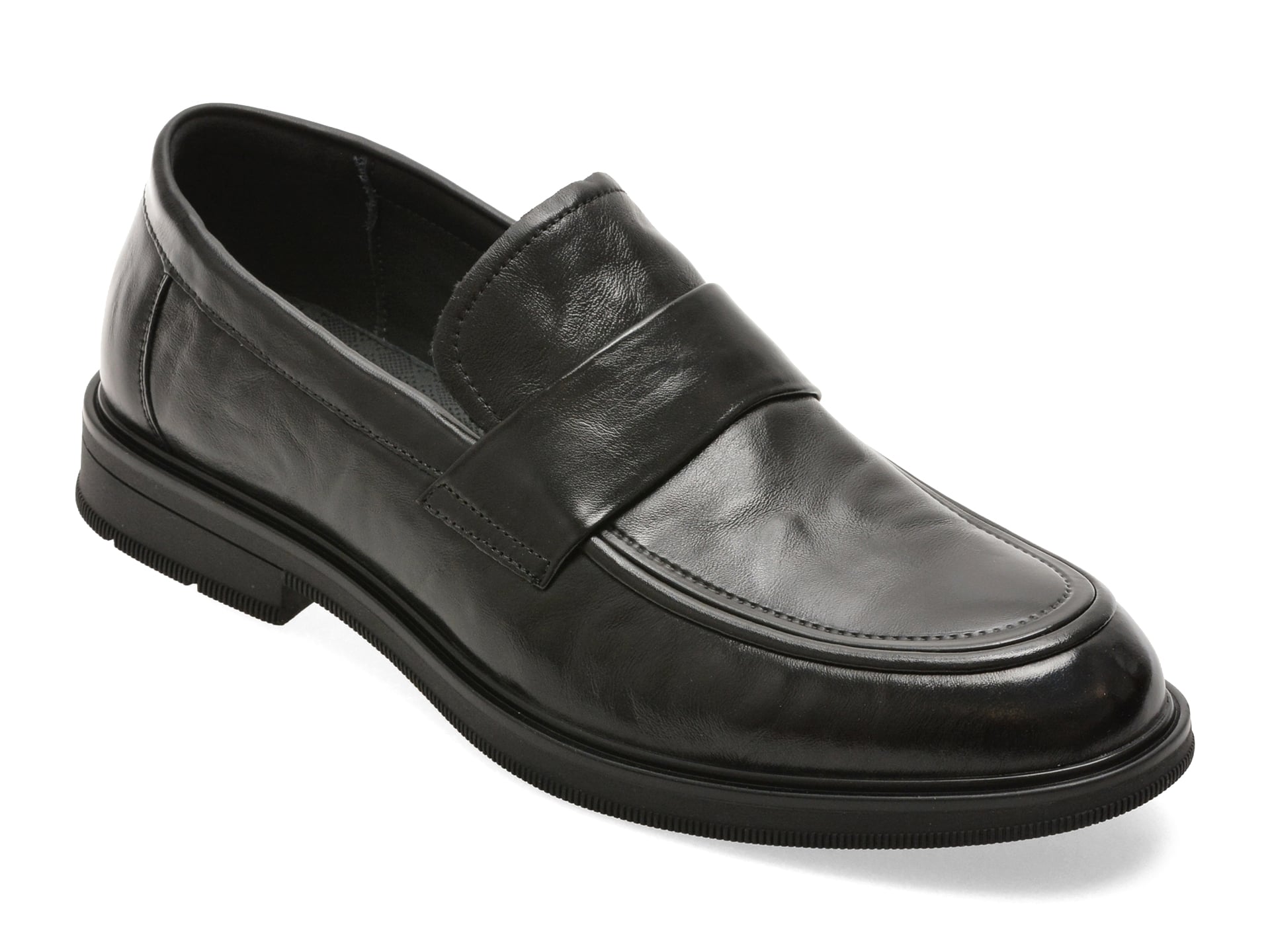 Mocasini eleganti EPICA negri, AH02, din piele naturala