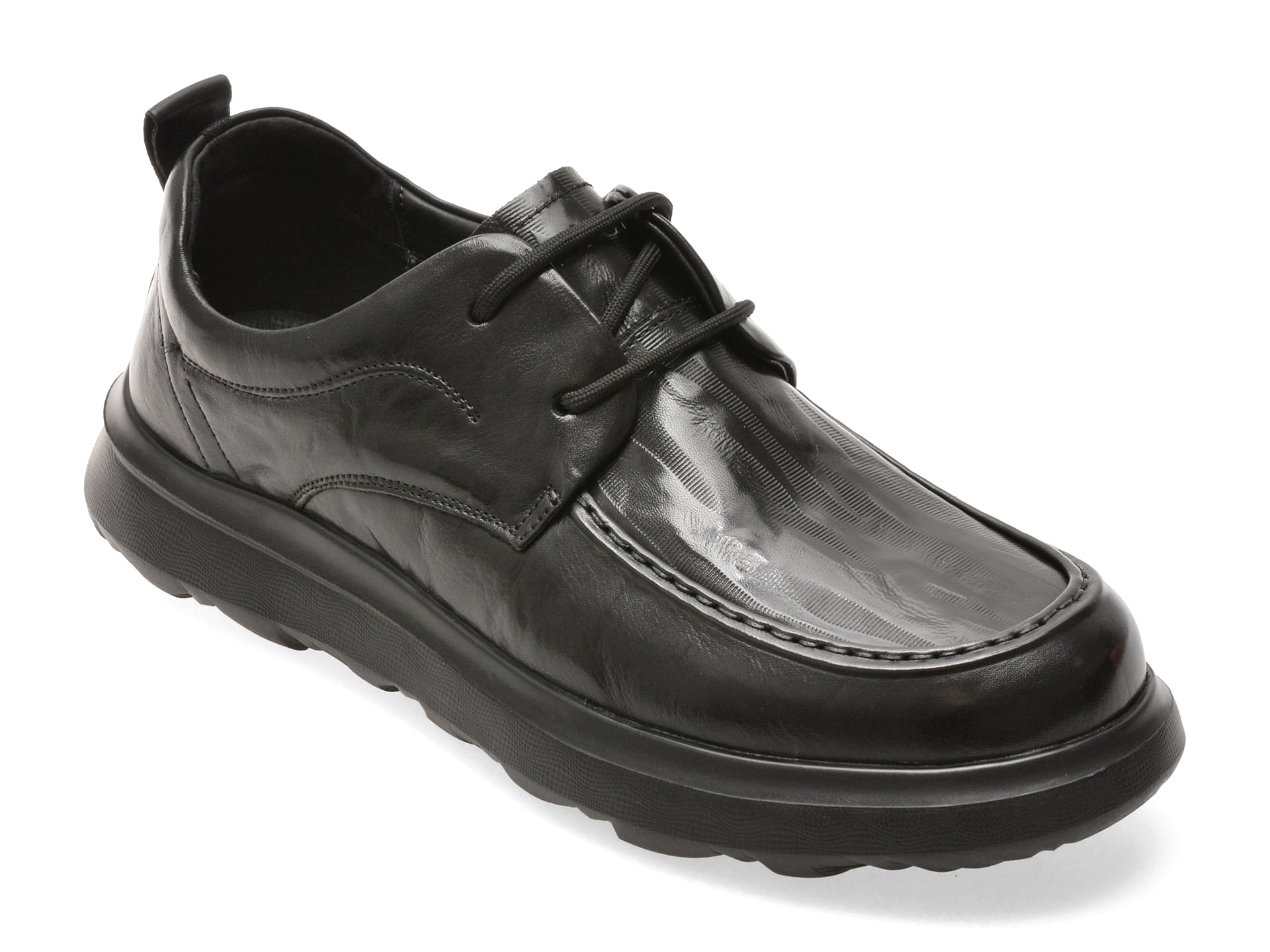 Pantofi EPICA negri, FH07, din piele naturala