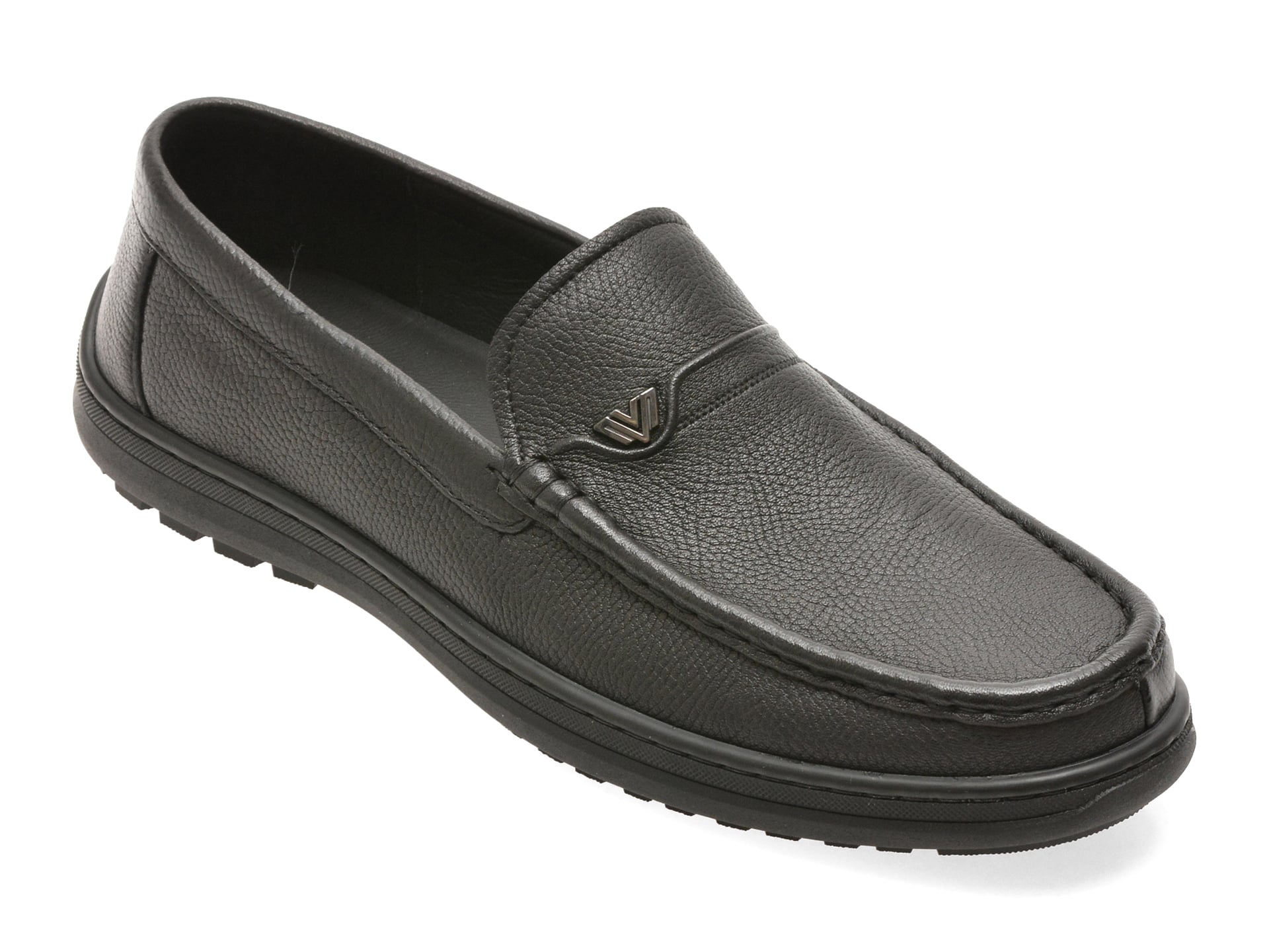 Mocasini EPICA negri, T26130, din piele naturala