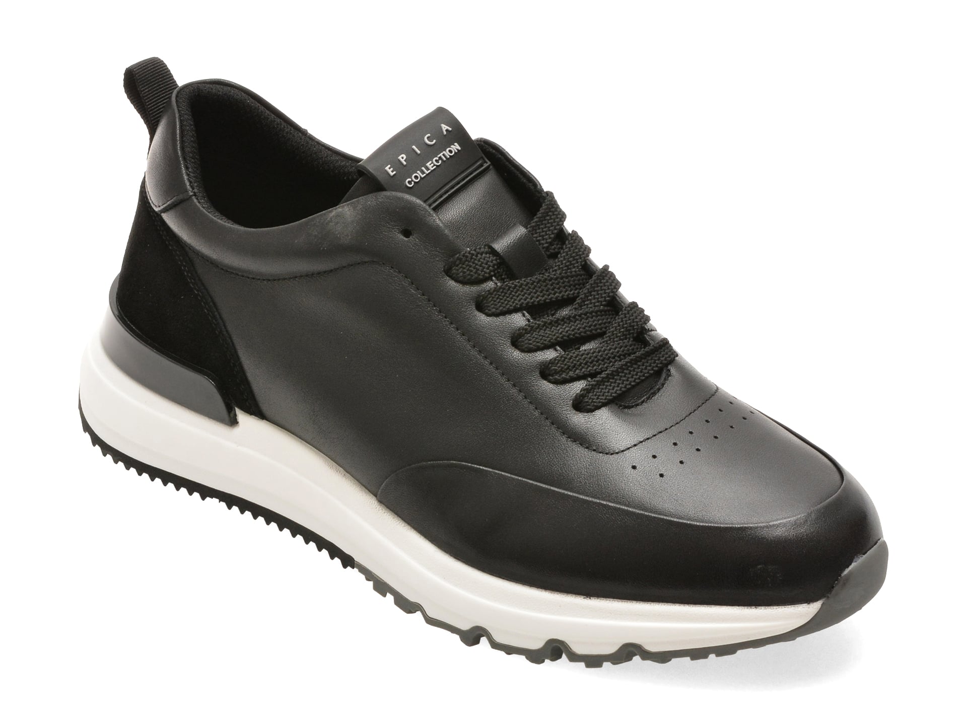 Pantofi sport EPICA negri, 19358, din piele naturala