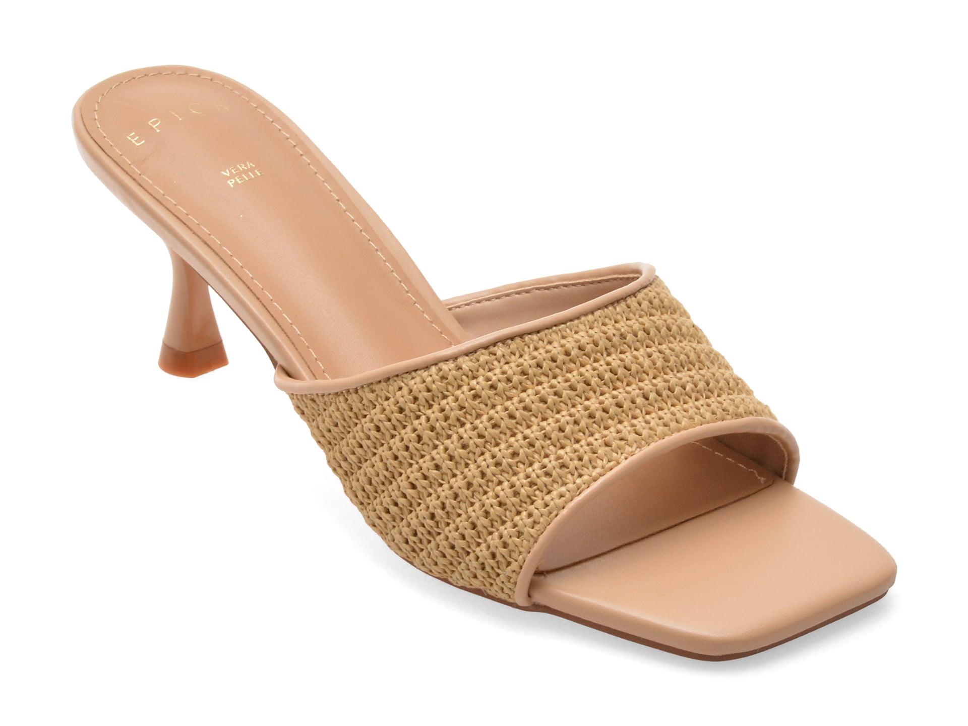 Papuci EPICA nude, 938, din material textil
