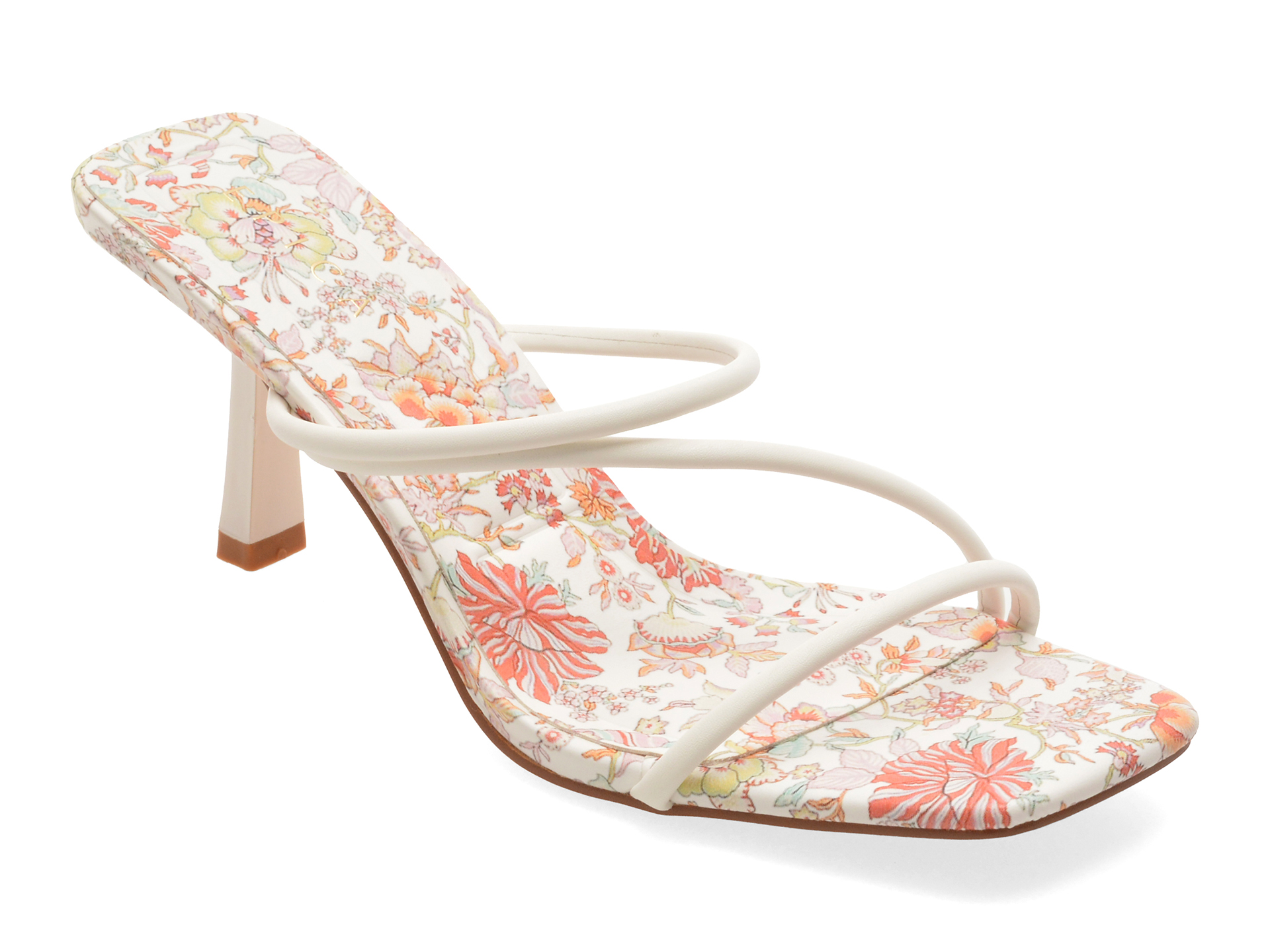 Papuci EPICA albi, 959, din piele ecologica